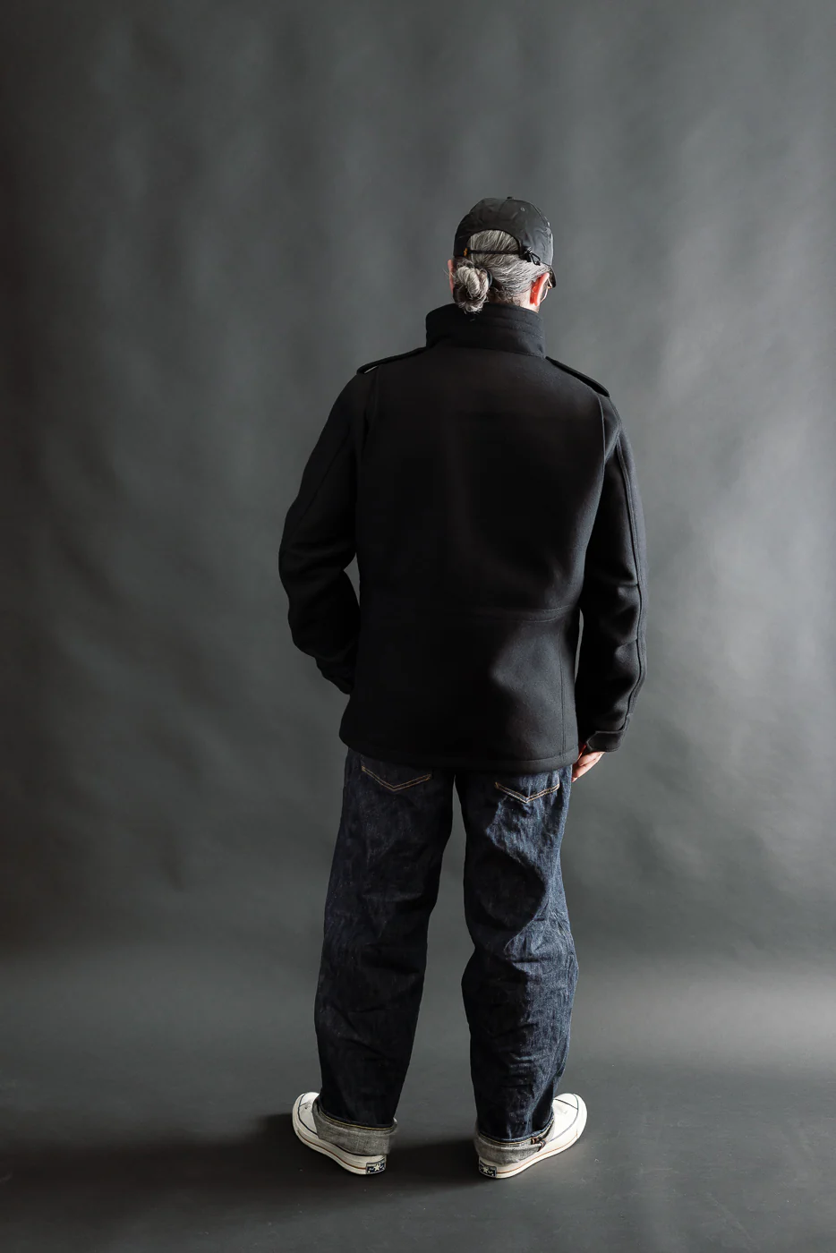 IHM-49-BLK - 21oz Melton Wool M65 Field Jacket - Black - Image 8
