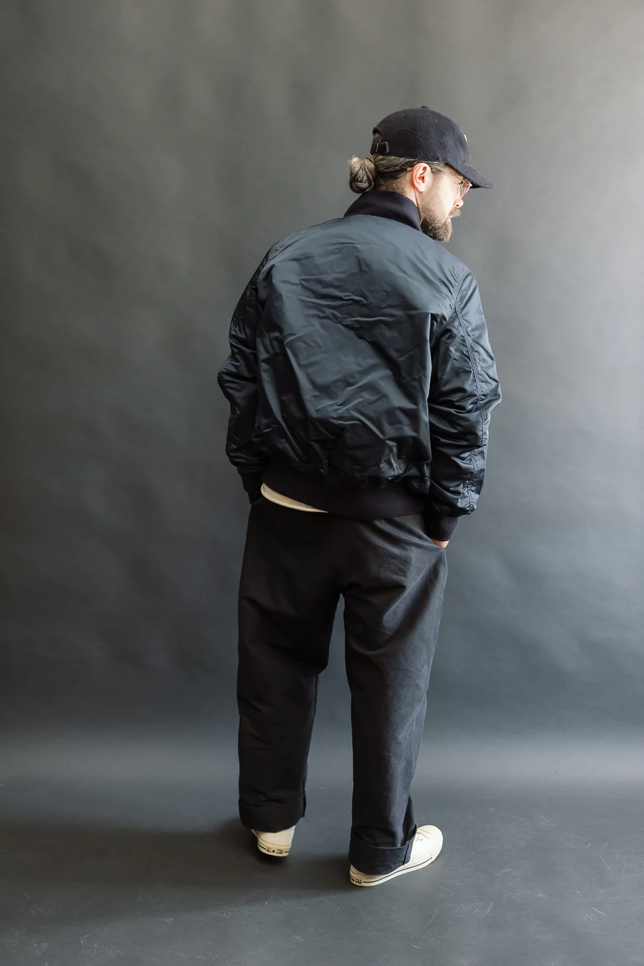 IHM-50-NAV - 4.8oz Nylon Type L-2B Jacket - Navy - Image 7