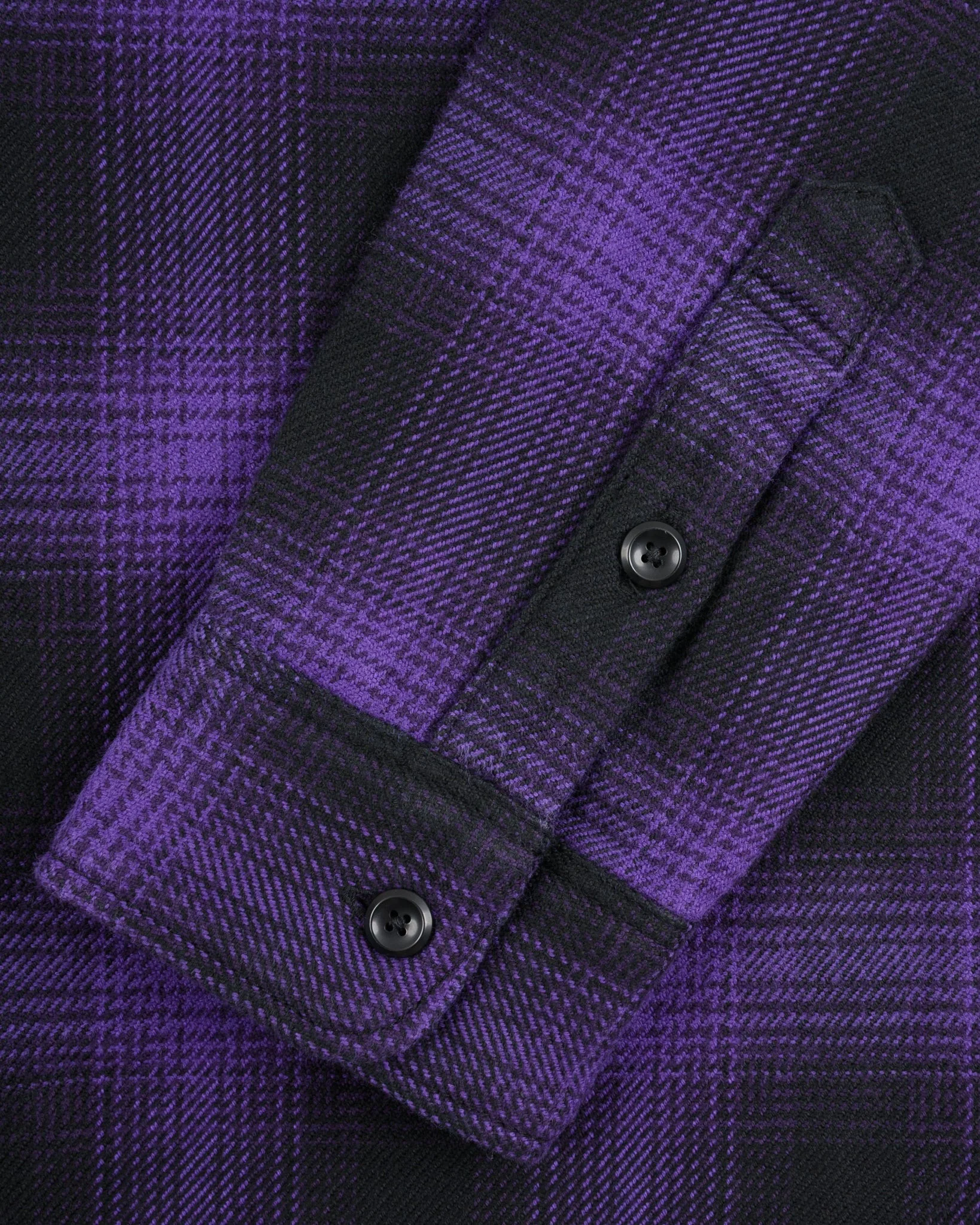 IHSH-265-PUR - Ultra Heavy Flannel Ombré Check Work Shirt - Purple/Black - Image 11