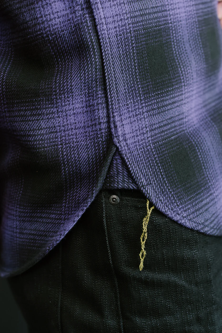 IHSH-265-PUR - Ultra Heavy Flannel Ombré Check Work Shirt - Purple/Black - Image 26