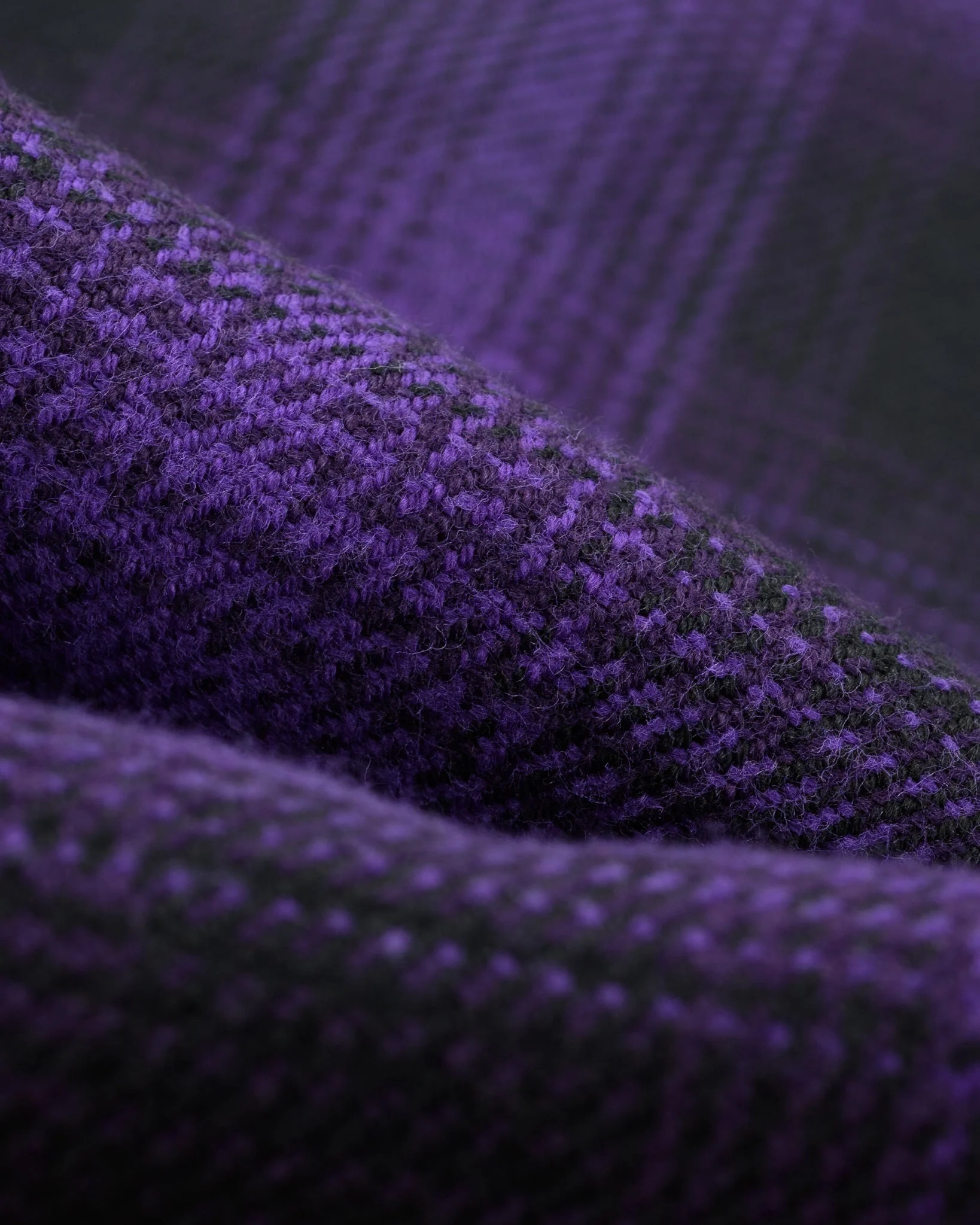 IHSH-265-PUR - Ultra Heavy Flannel Ombré Check Work Shirt - Purple/Black - Image 4