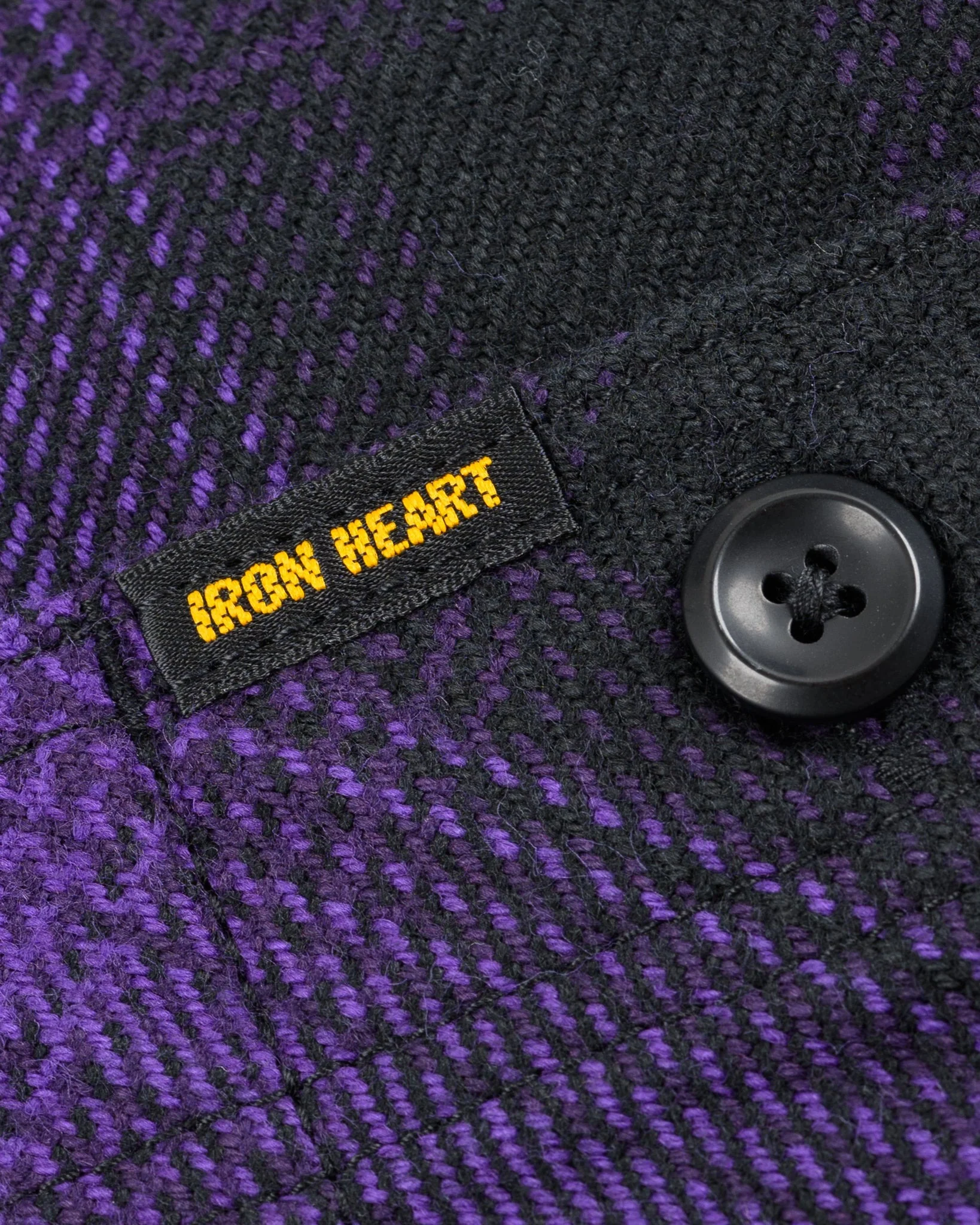 IHSH-265-PUR - Ultra Heavy Flannel Ombré Check Work Shirt - Purple/Black - Image 7