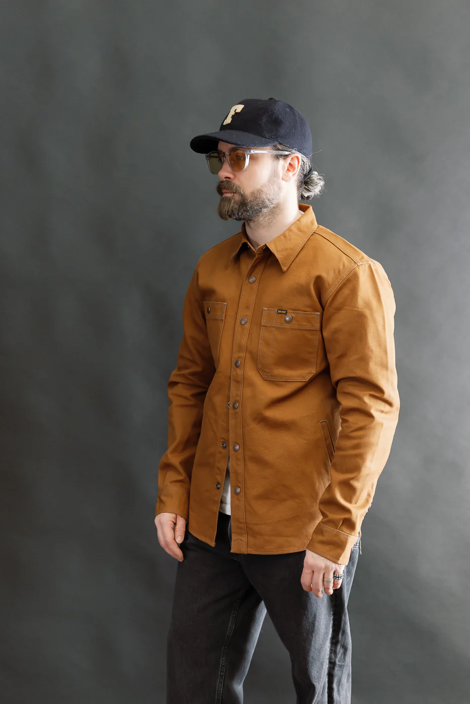 IHSH-189-BRN - 17oz Duck CPO Work Shirt "The Untucked" - Brown - Image 12