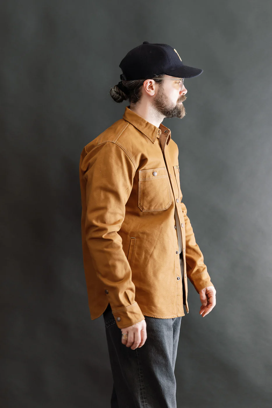 IHSH-189-BRN - 17oz Duck CPO Work Shirt "The Untucked" - Brown - Image 15