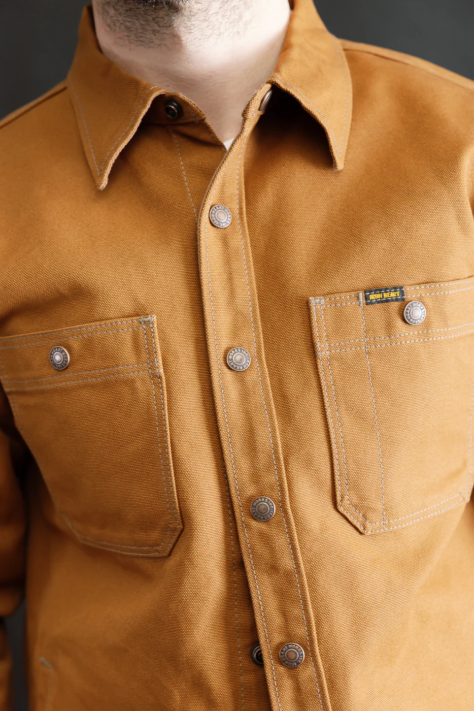 IHSH-189-BRN - 17oz Duck CPO Work Shirt "The Untucked" - Brown - Image 18