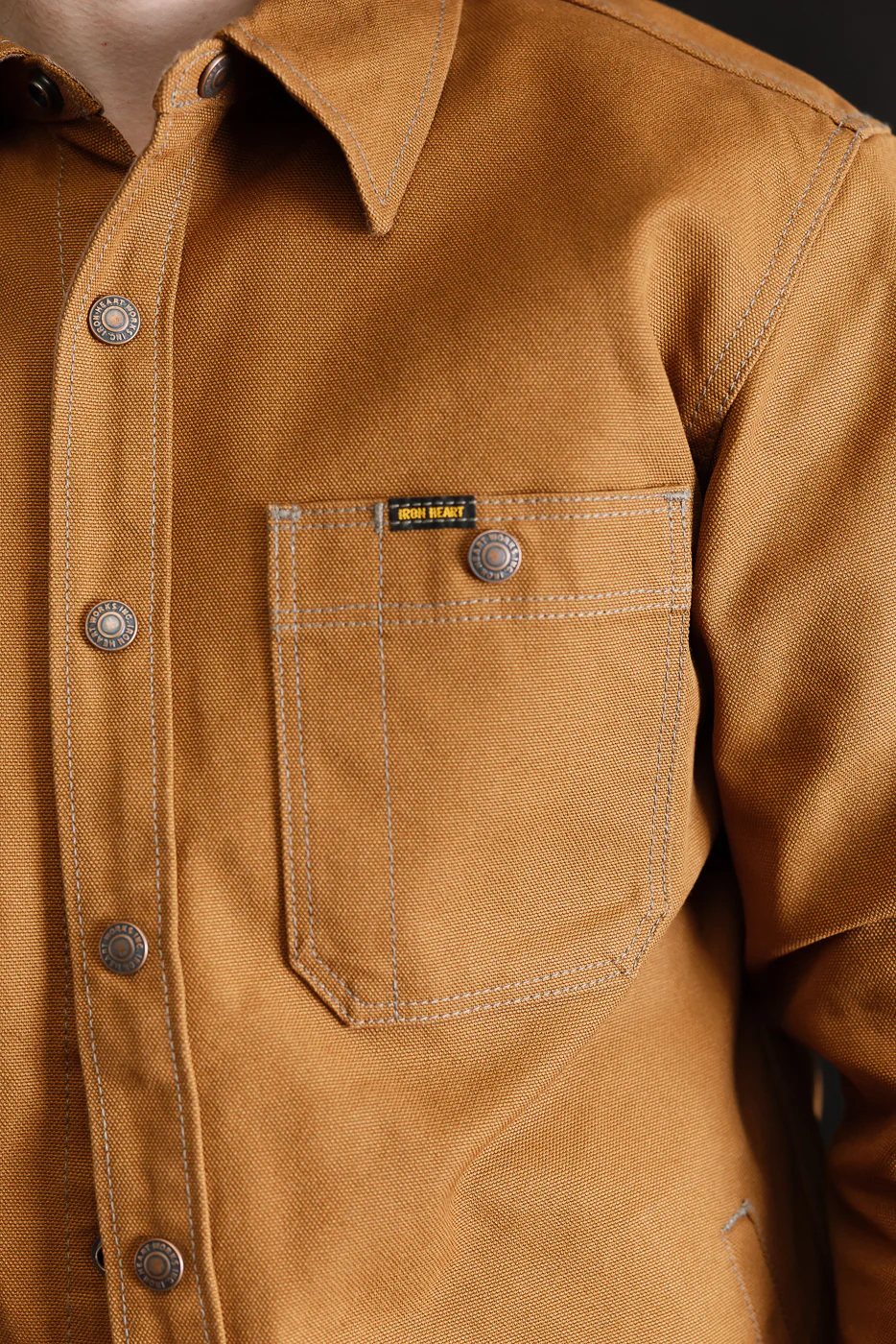 IHSH-189-BRN - 17oz Duck CPO Work Shirt "The Untucked" - Brown - Image 19