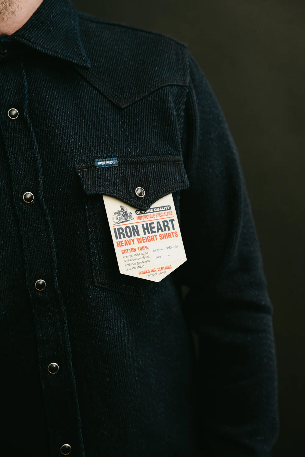 IHSH-208-IND - Kersey Western Shirt - Indigo - Image 15