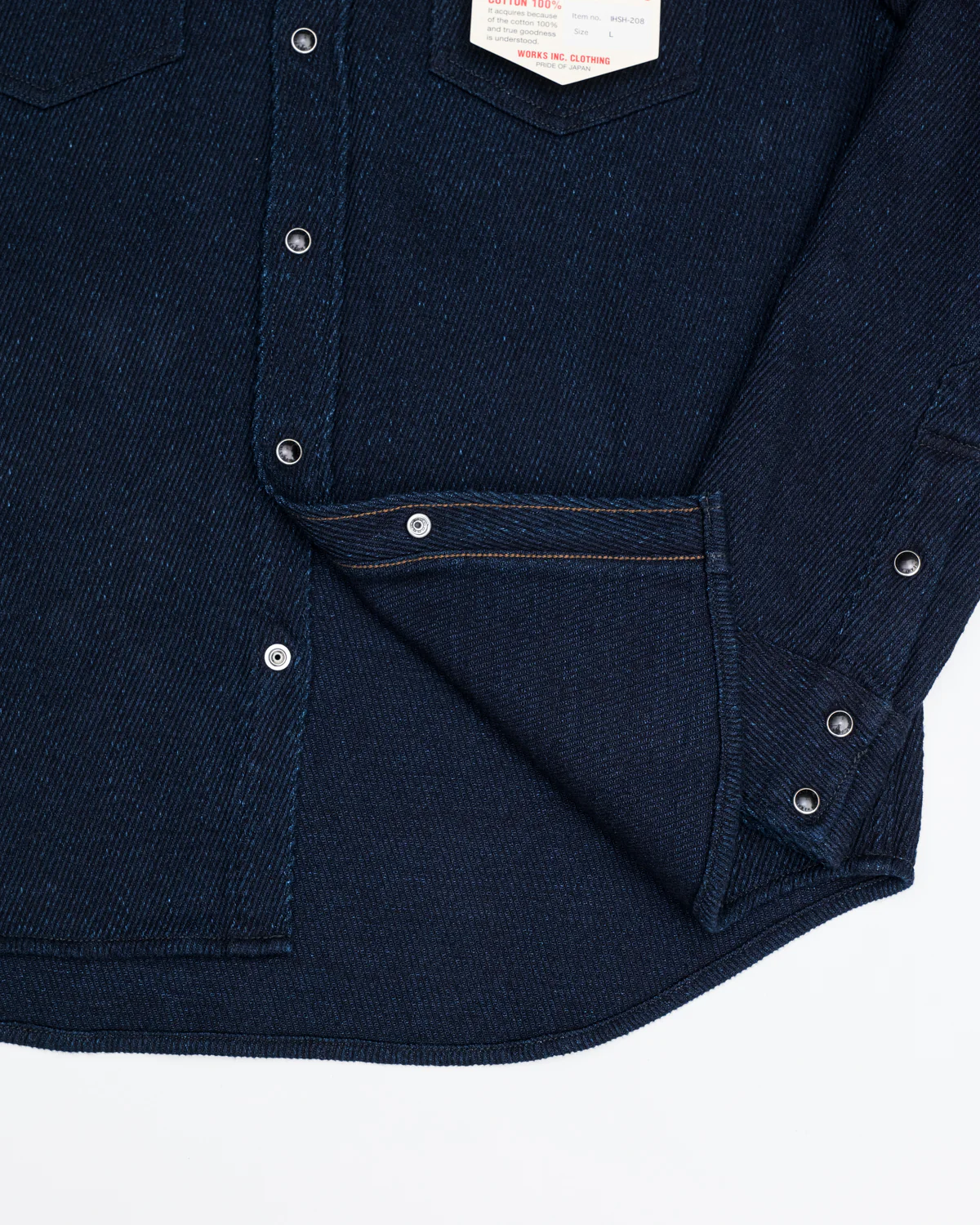 IHSH-208-IND - Kersey Western Shirt - Indigo - Image 3
