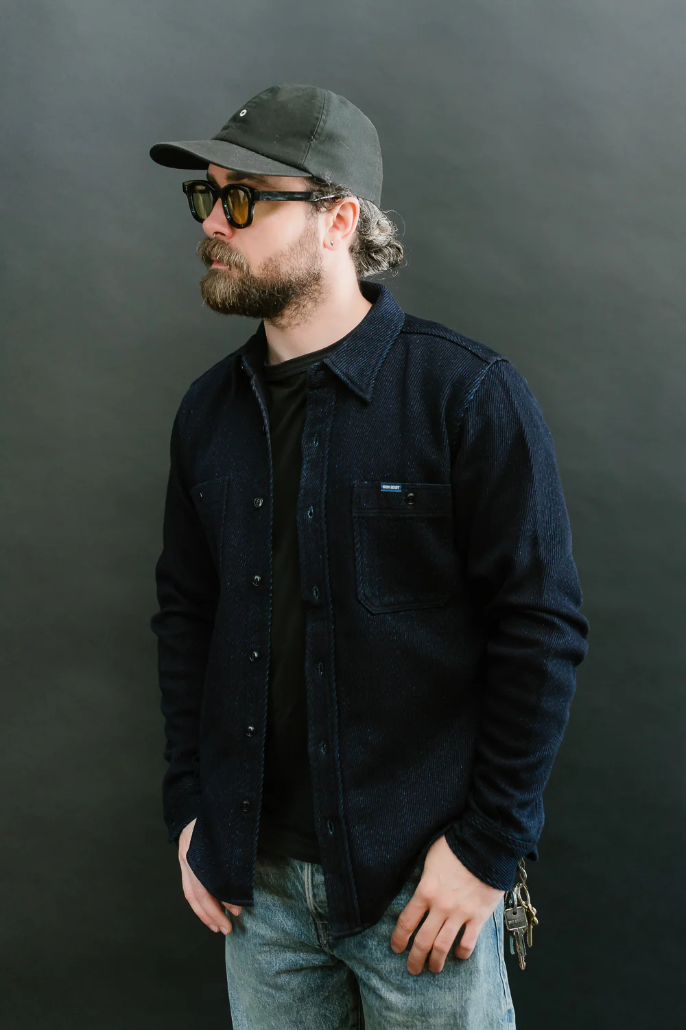 IHSH-288-IND - Kersey Work Shirt - Indigo - Image 12