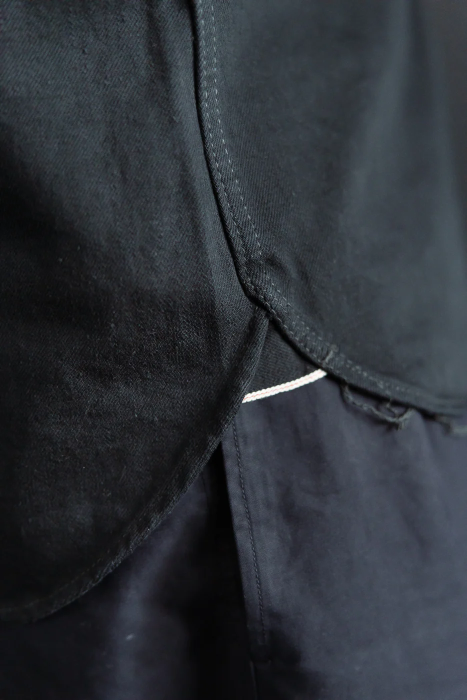 IHSH-218-BLK - 12oz Selvedge Denim Western Shirt "The Johnny Cash III" - Black - Image 20