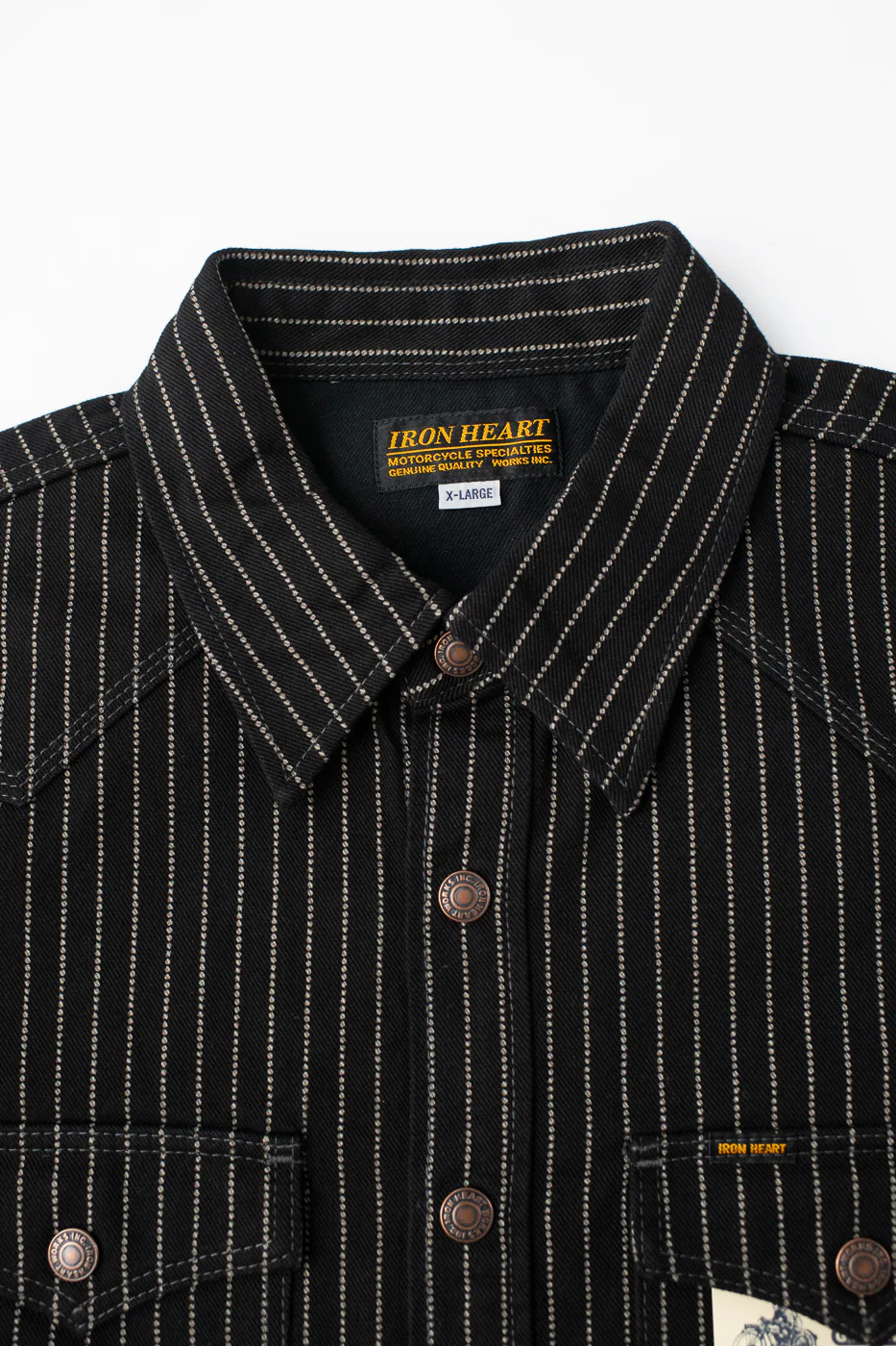 IHSH-227-BLK - 12oz Wabash CPO Shirt - Black - Image 2