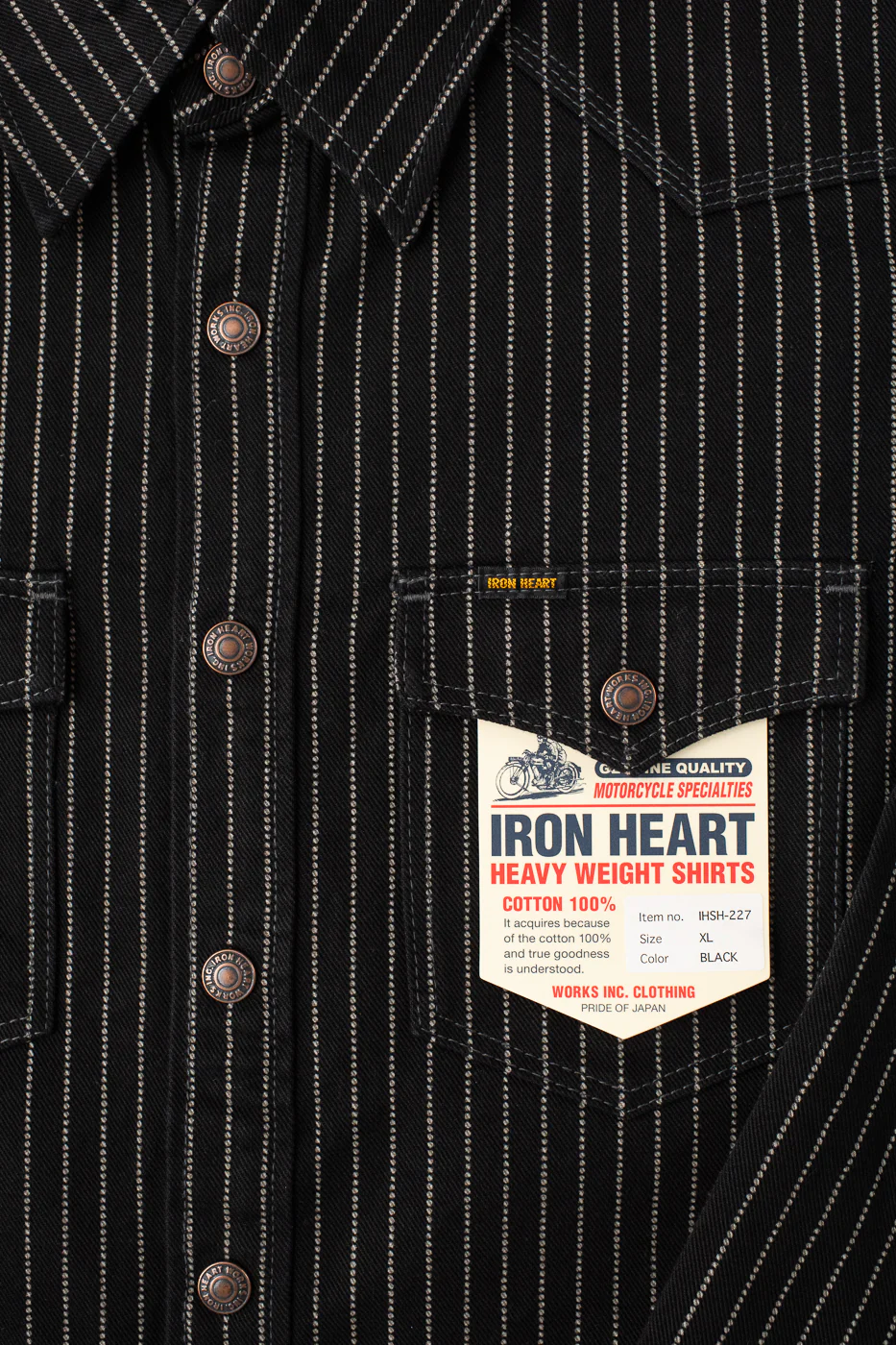 IHSH-227-BLK - 12oz Wabash CPO Shirt - Black - Image 3