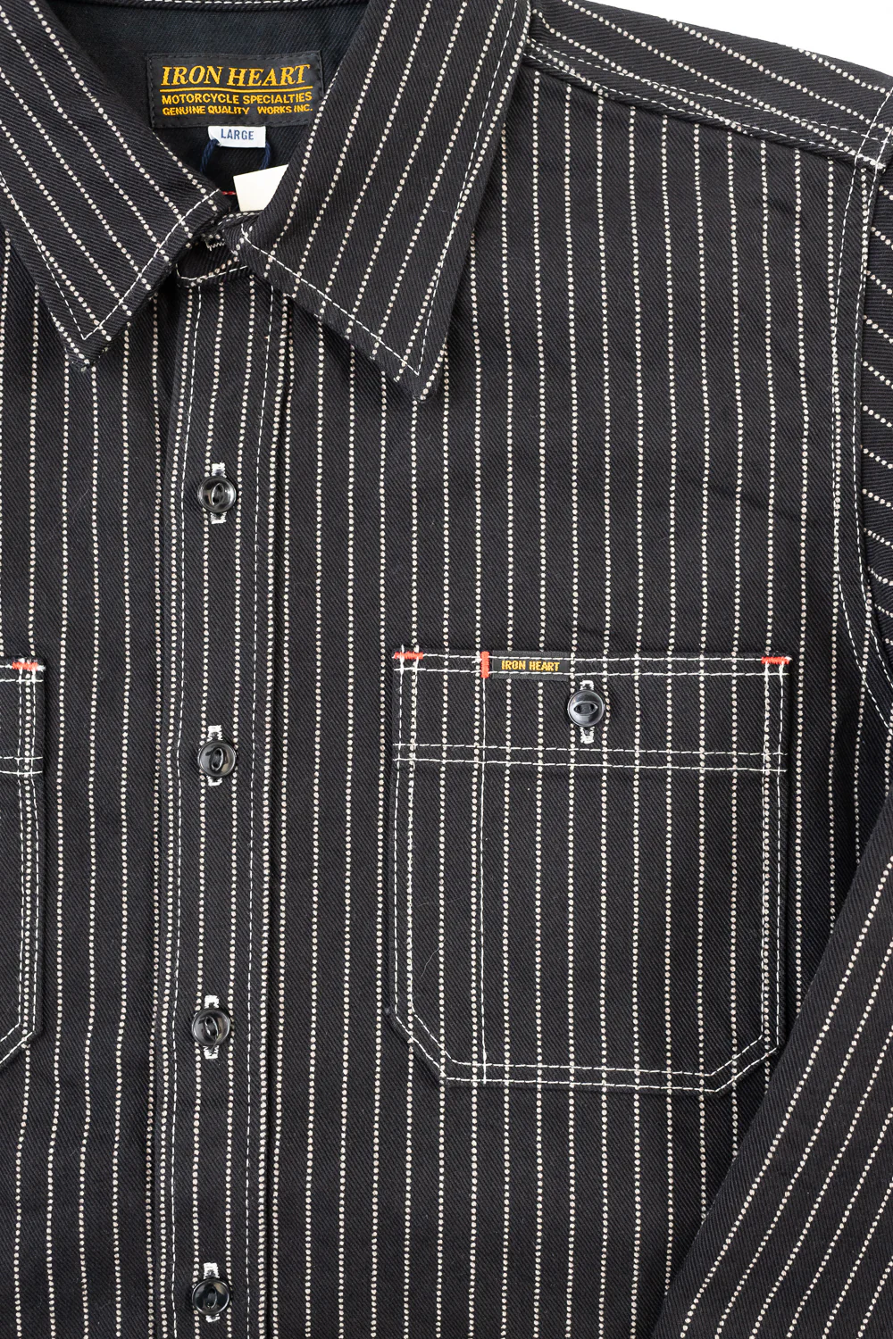 IHSH-266-BLK - 12oz Wabash Work Shirt - Black - Image 2