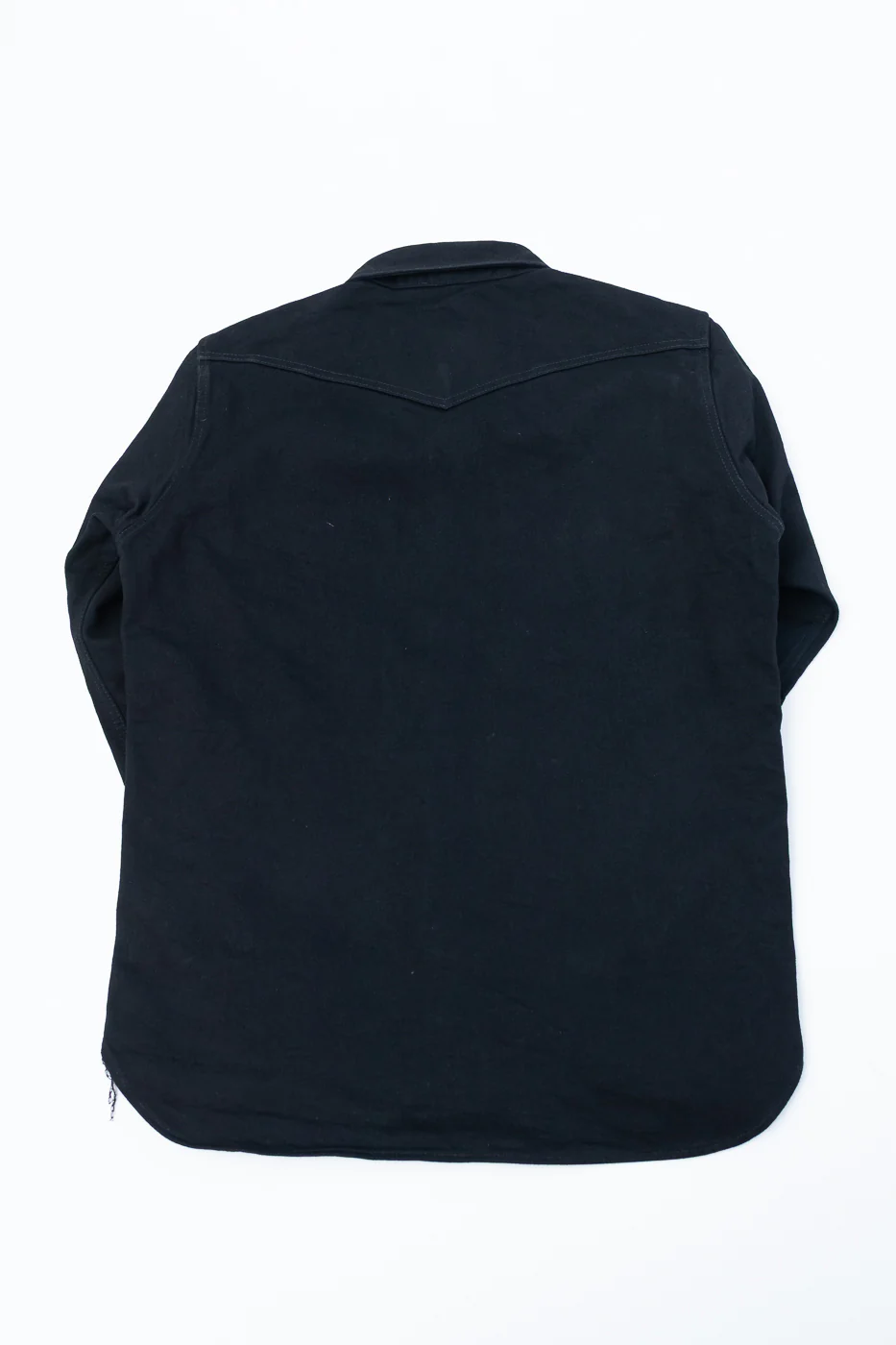 IHSH-295-BB - 14oz Selvedge Denim Western Shirt - Black, Black - Image 6
