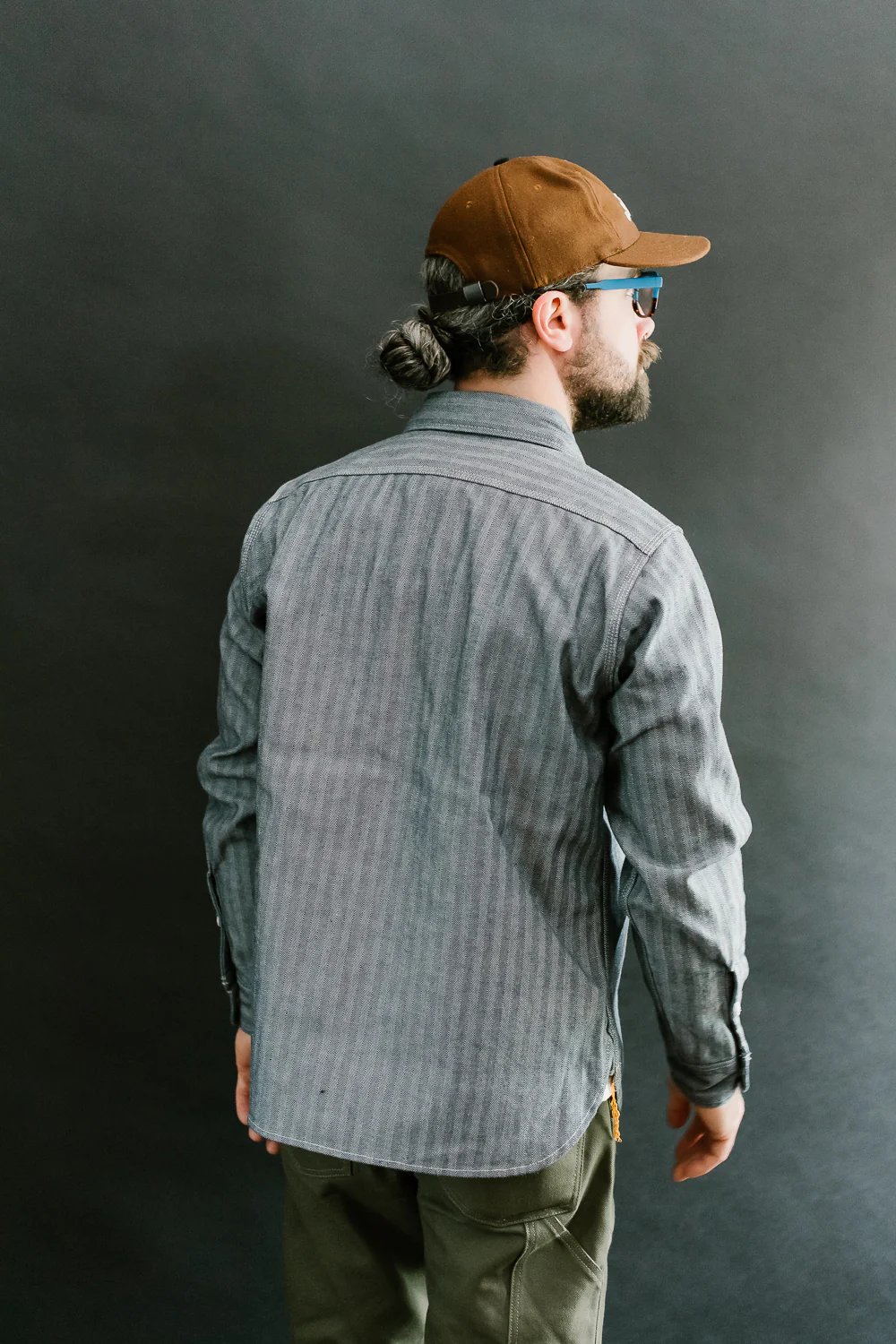 IHSH-308-IND - 12oz Herringbone Work Shirt - Indigo - Image 12