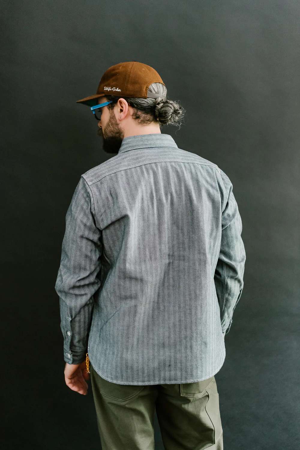 IHSH-308-IND - 12oz Herringbone Work Shirt - Indigo - Image 13