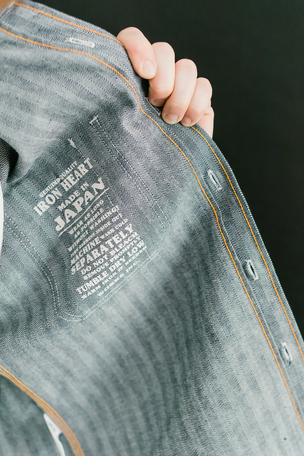 IHSH-308-IND - 12oz Herringbone Work Shirt - Indigo - Image 20