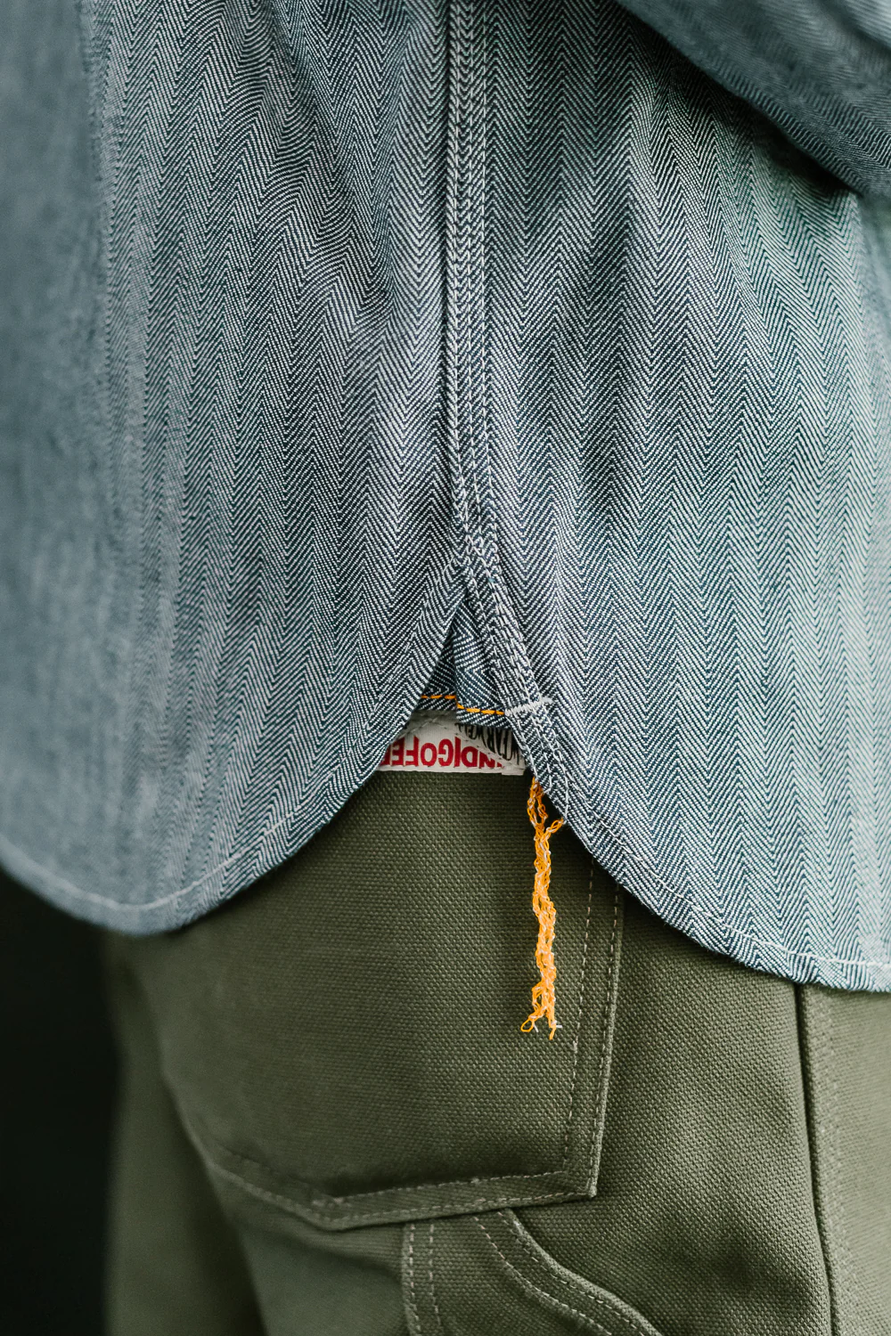 IHSH-308-IND - 12oz Herringbone Work Shirt - Indigo - Image 22