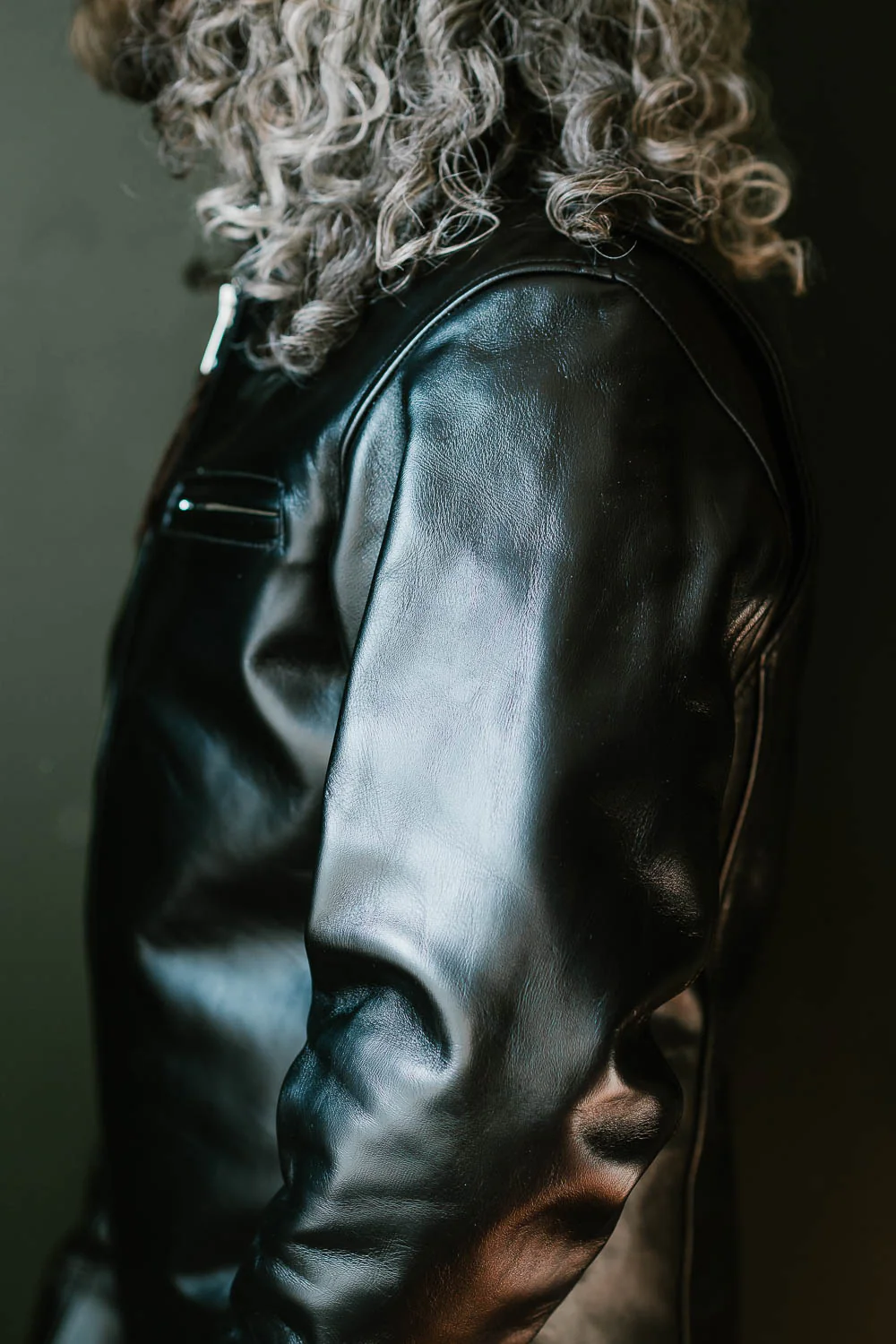 IHSH-35 - Japanese Horsehide Rider’s Jacket - Black (Tea-Core Dyed) - Image 15