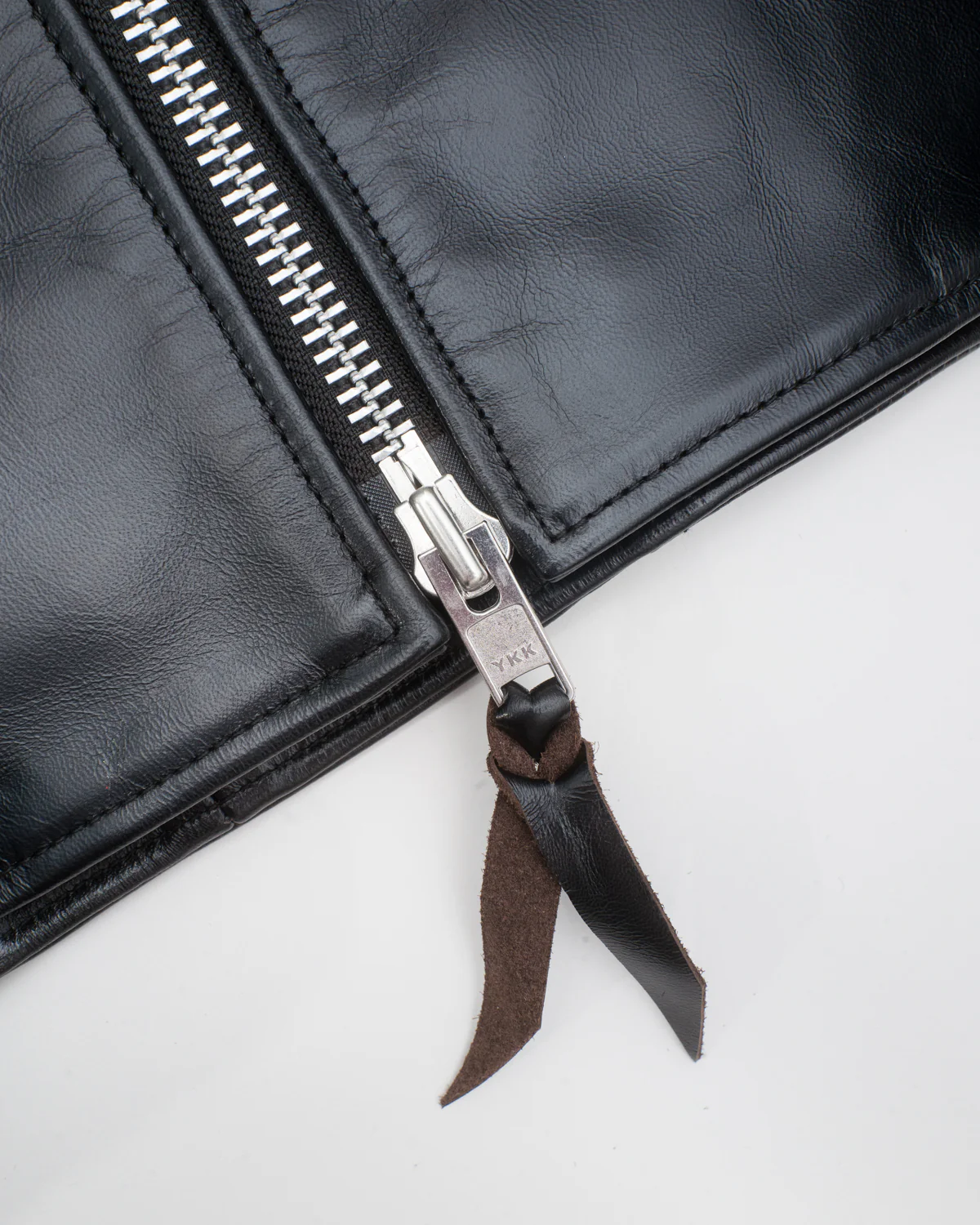 IHSH-35 - Japanese Horsehide Rider’s Jacket - Black (Tea-Core Dyed) - Image 3