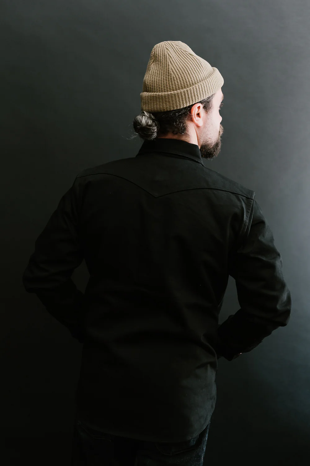 IHSH-362-BLK - 16oz Non-Selvedge Denim CPO Shirt - Superblack (Fades To Grey) - Image 11