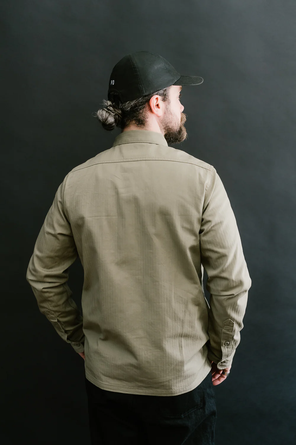IHSH-385-BEI - 9oz Herringbone Military Shirt - Beige - Image 14