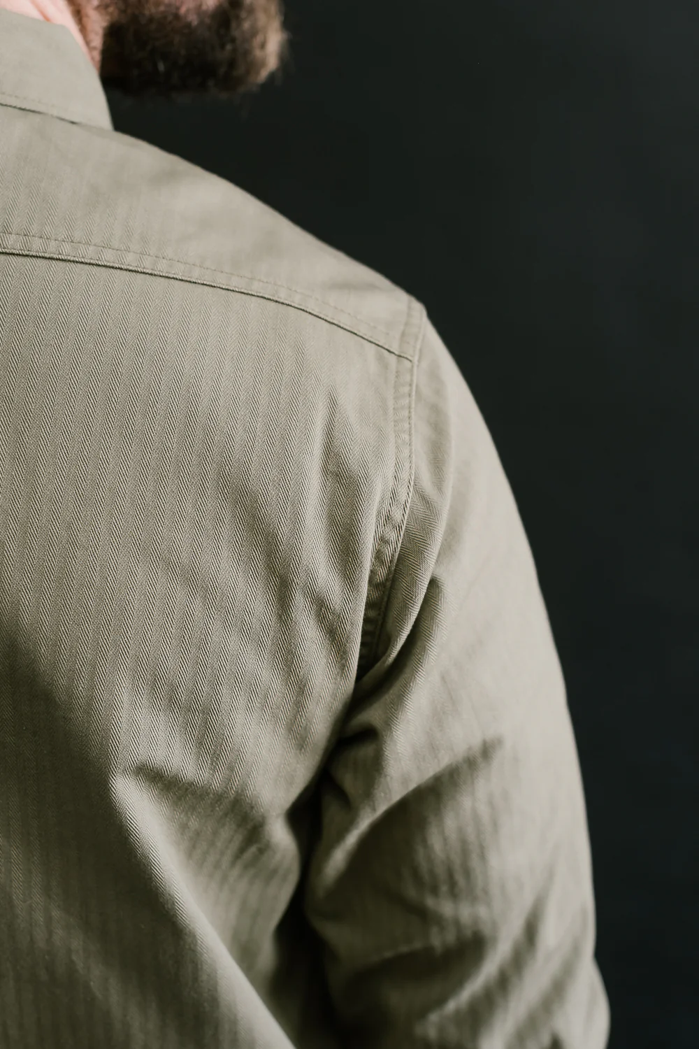 IHSH-385-BEI - 9oz Herringbone Military Shirt - Beige - Image 23