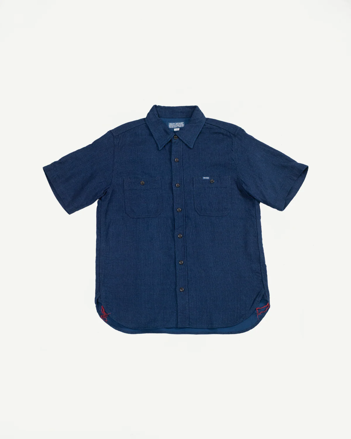 IHSH-417-IND - 5oz Double Gauze Short Sleeve Work Shirt - Indigo