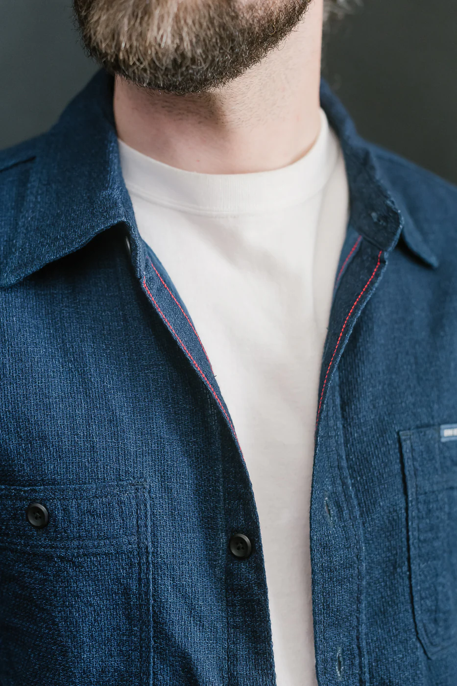 IHSH-417-IND - 5oz Double Gauze Short Sleeve Work Shirt - Indigo - Image 18