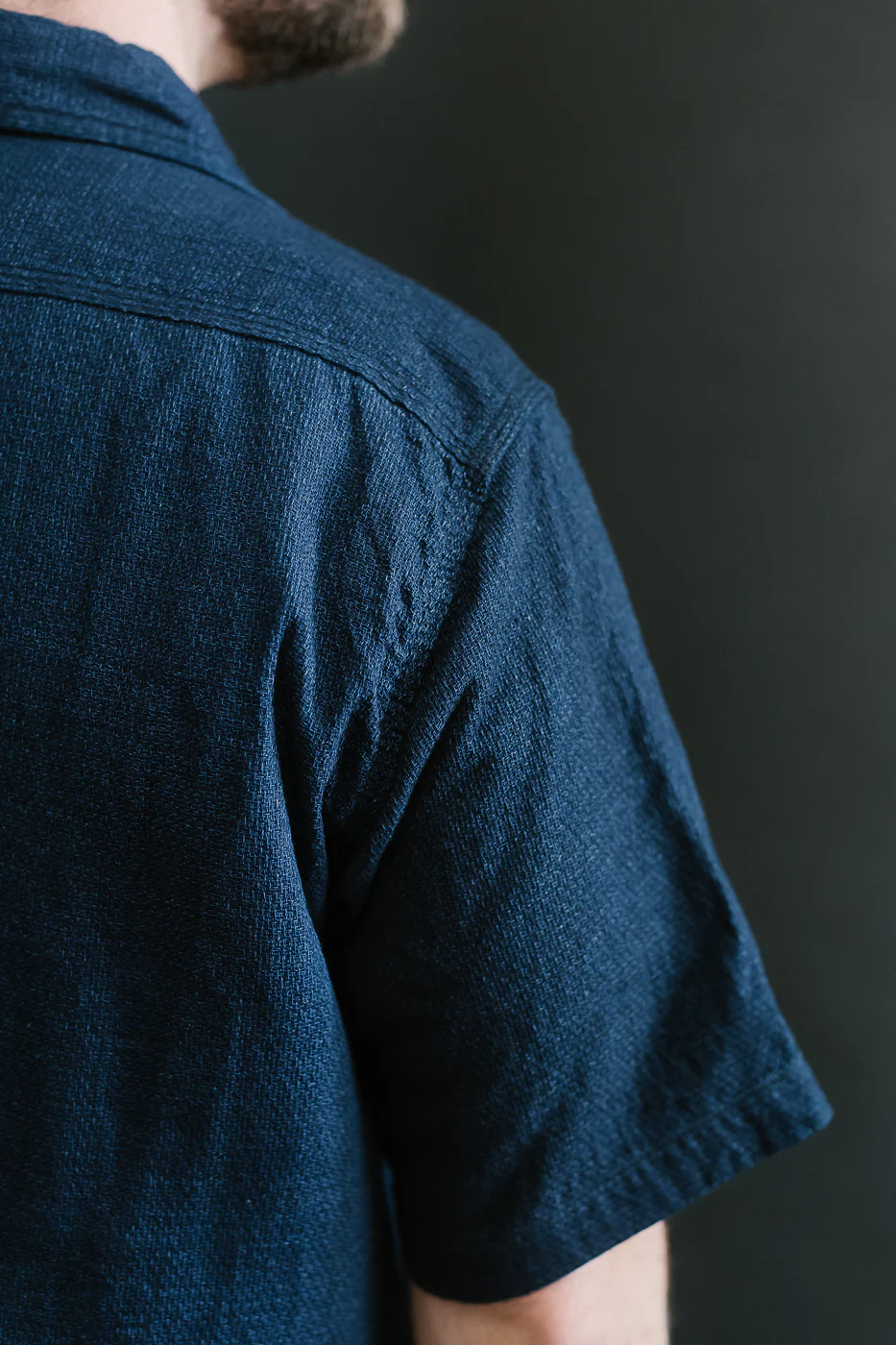 IHSH-417-IND - 5oz Double Gauze Short Sleeve Work Shirt - Indigo - Image 20