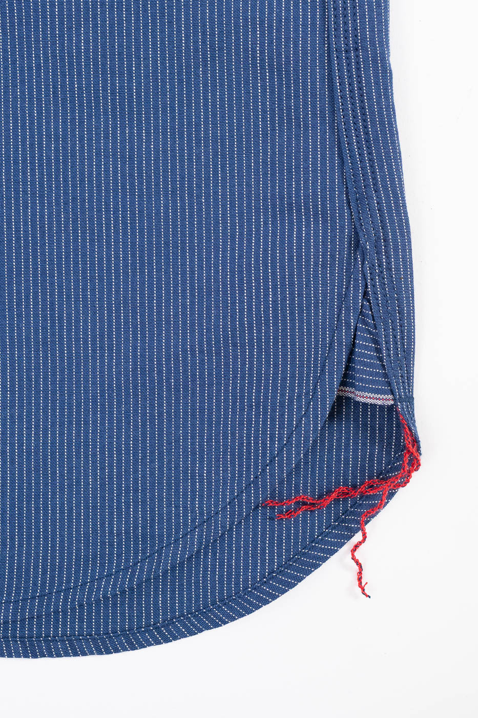IHSH-420-PIN - 5oz Selvedge OX Cloth Short Sleeve Work Shirt - Pinstripe - Image 5