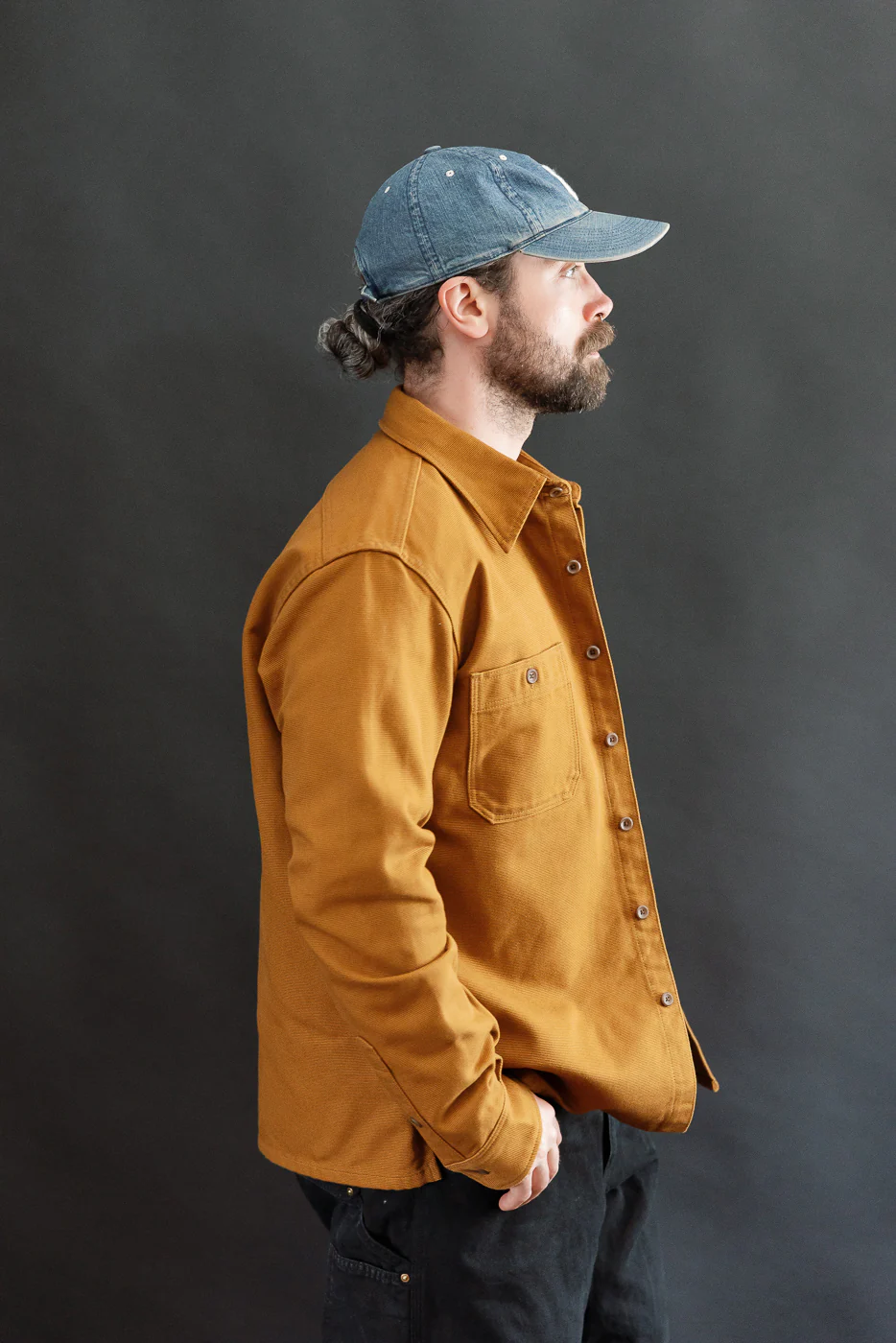 IHSH-423-CAM - 13oz Oxford Cloth Work Overshirt - Camel - Image 10
