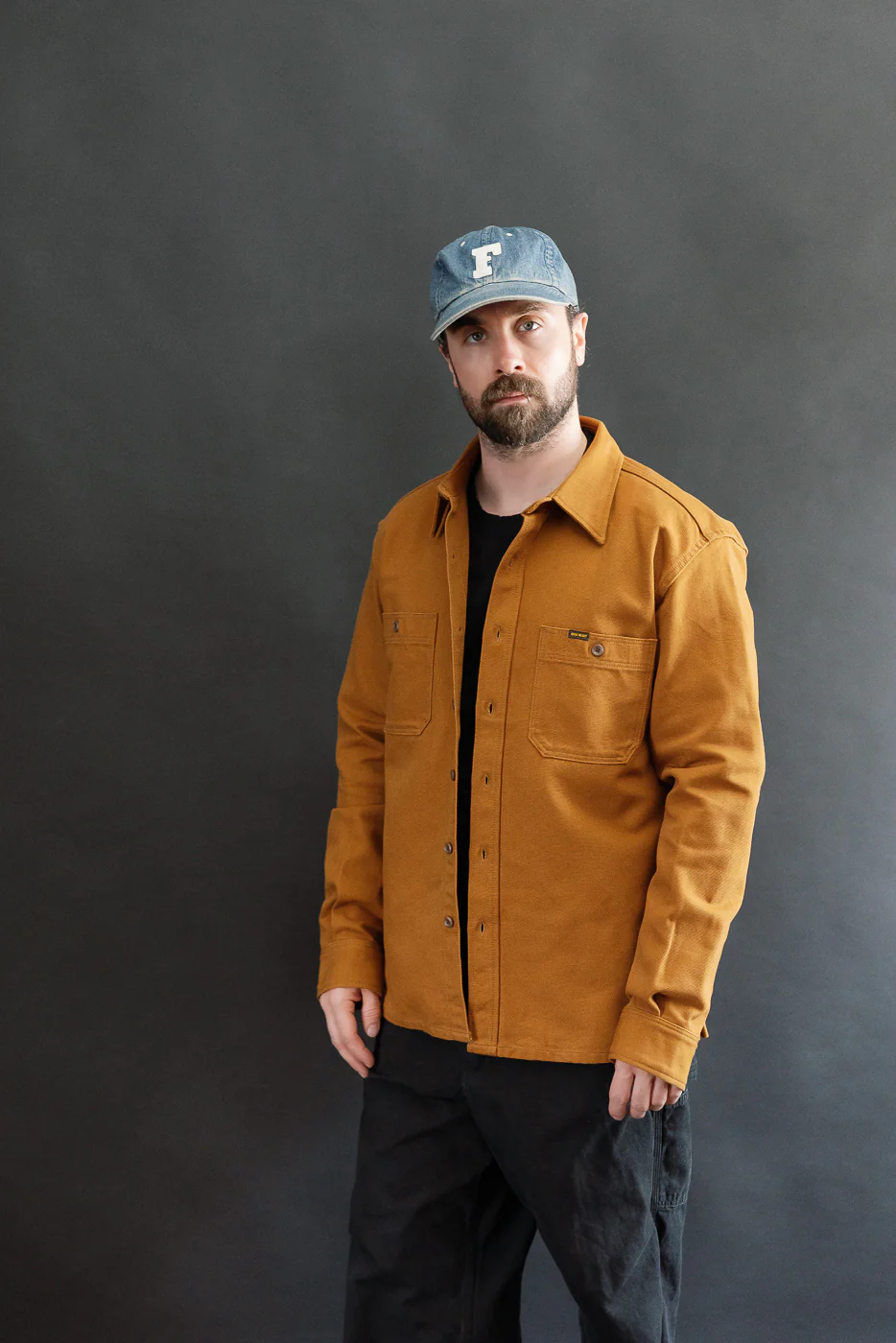 IHSH-423-CAM - 13oz Oxford Cloth Work Overshirt - Camel - Image 13
