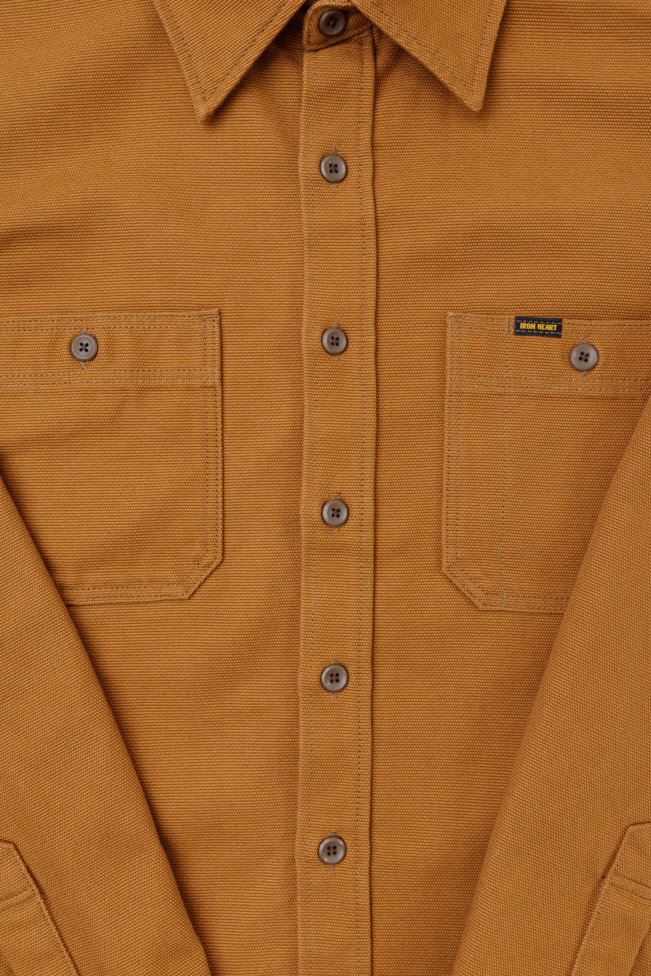 IHSH-423-CAM - 13oz Oxford Cloth Work Overshirt - Camel - Image 3