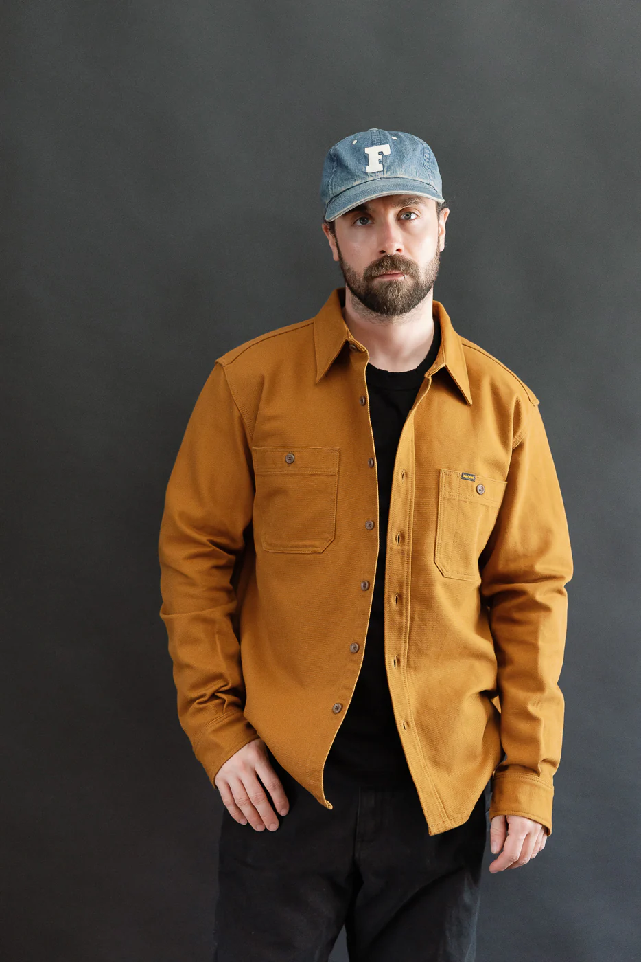 IHSH-423-CAM - 13oz Oxford Cloth Work Overshirt - Camel - Image 9