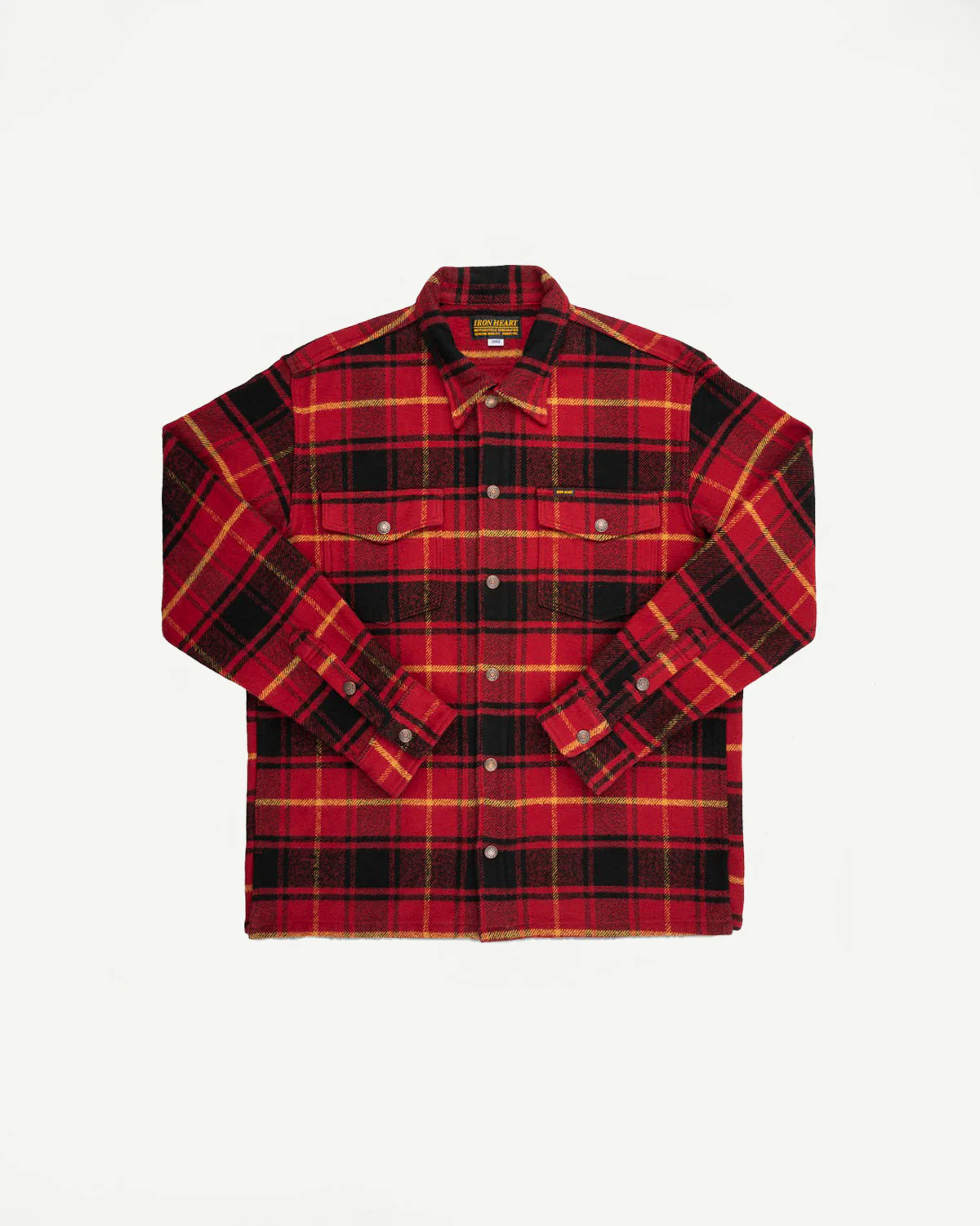 IHSH-433-RED - Heavy Flannel Rider’s Overshirt - Red