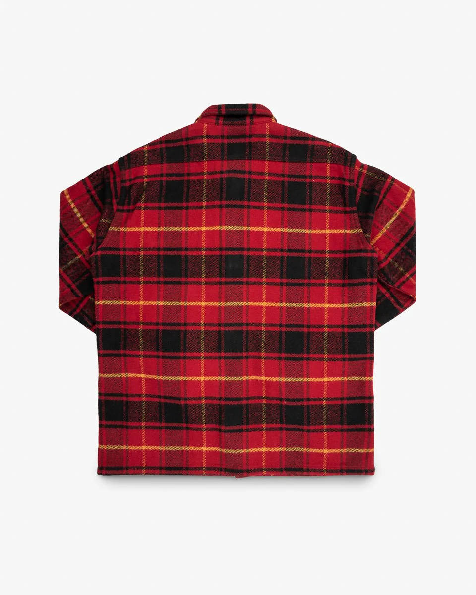 IHSH-433-RED - Heavy Flannel Rider’s Overshirt - Red - Image 11