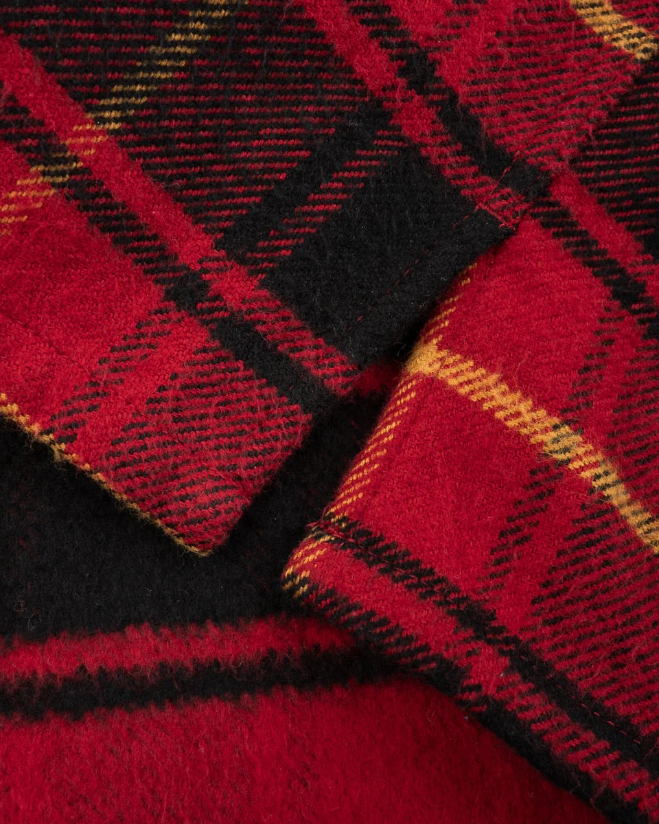 IHSH-433-RED - Heavy Flannel Rider’s Overshirt - Red - Image 5