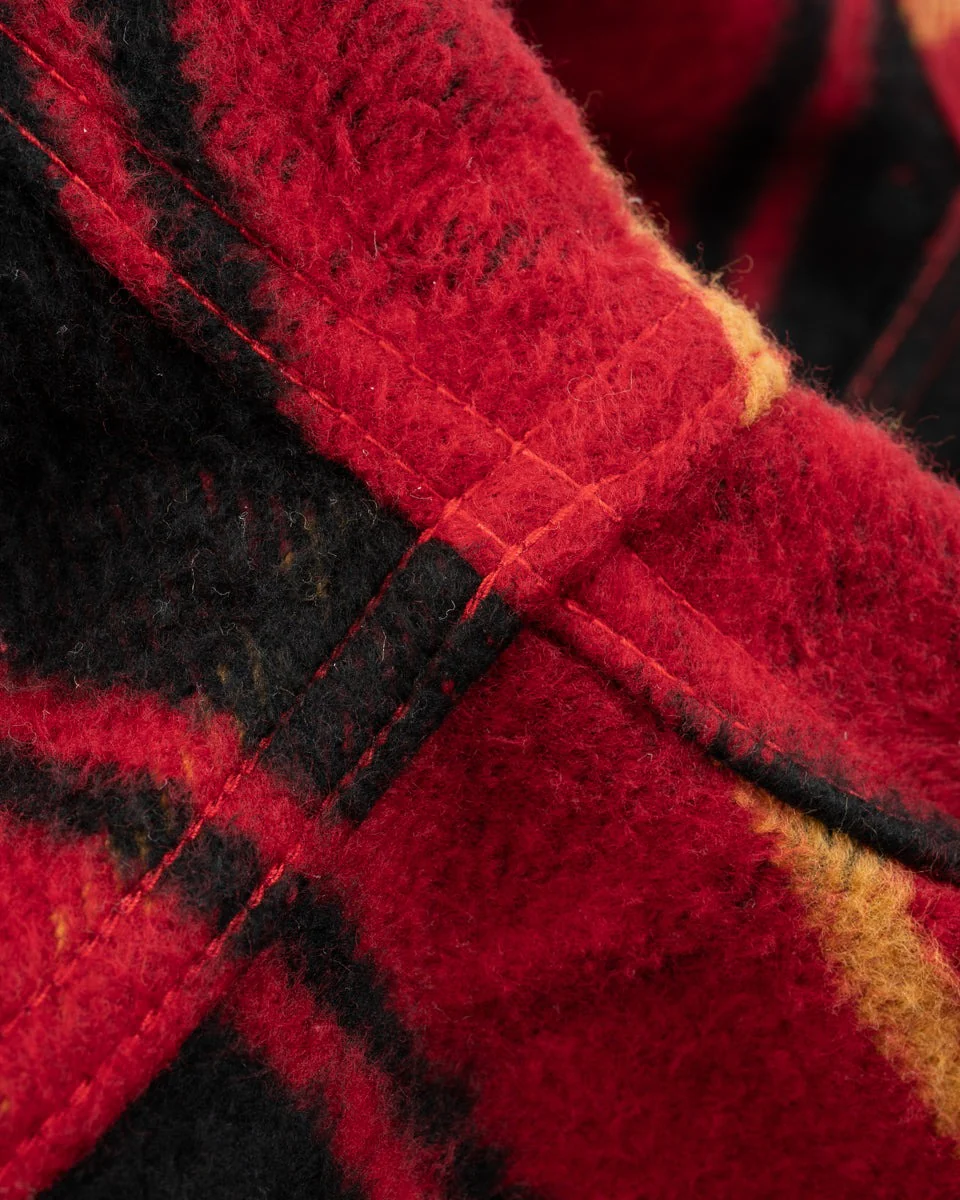 IHSH-433-RED - Heavy Flannel Rider’s Overshirt - Red - Image 6