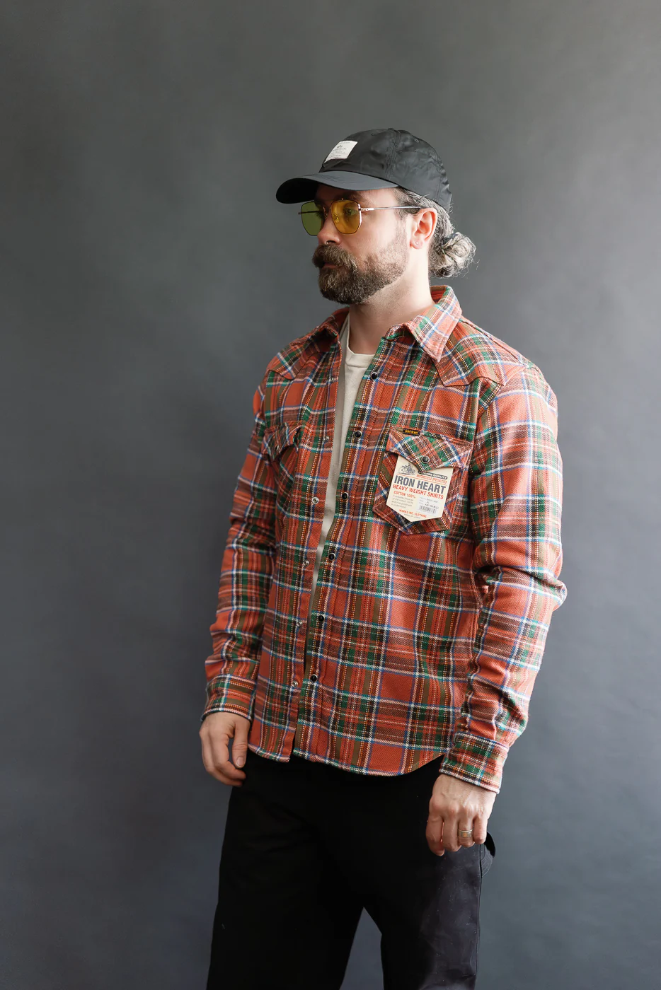 IHSH-436-RED - Ultra Heavy Flannel American Check Western Shirt - Red "The Watermelon Man" - Image 10