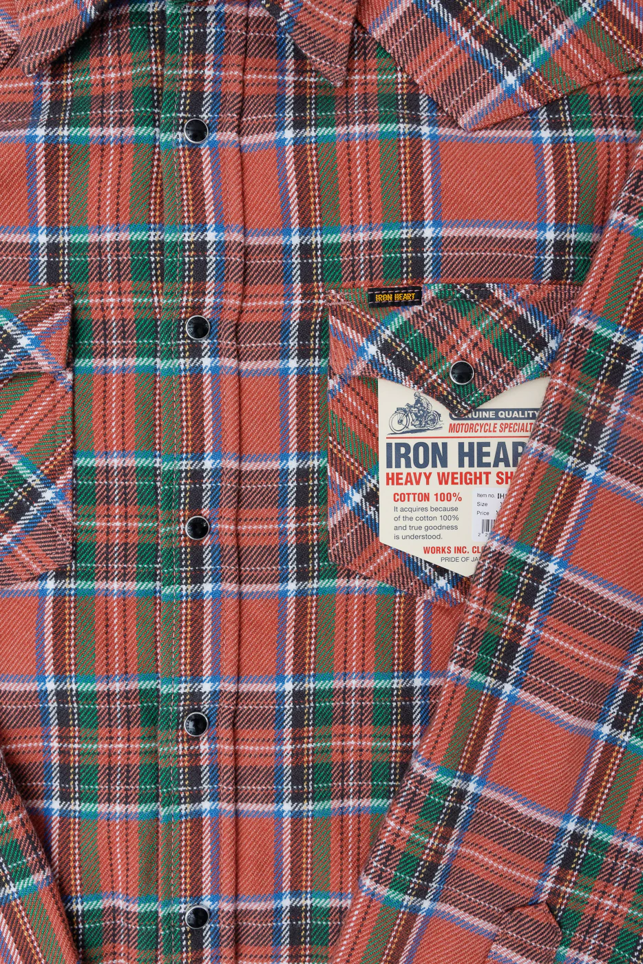 IHSH-436-RED - Ultra Heavy Flannel American Check Western Shirt - Red "The Watermelon Man" - Image 3