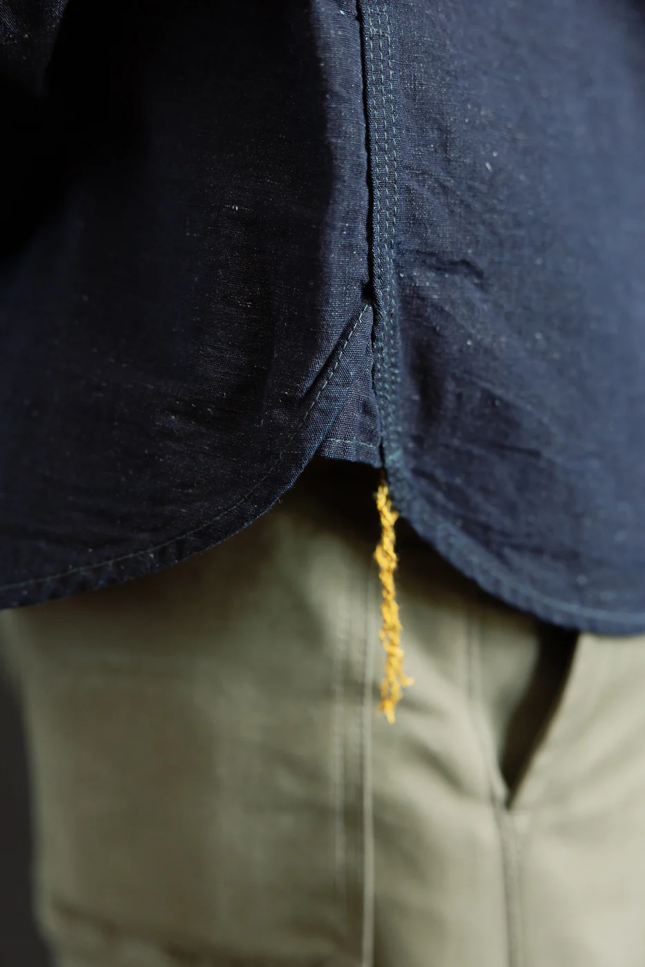 IHSH-443-IND - 7oz Cotton Linen Chambray Work Shirt - Indigo - Image 23