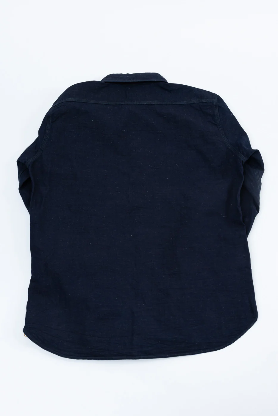 IHSH-443-IND - 7oz Cotton Linen Chambray Work Shirt - Indigo - Image 6