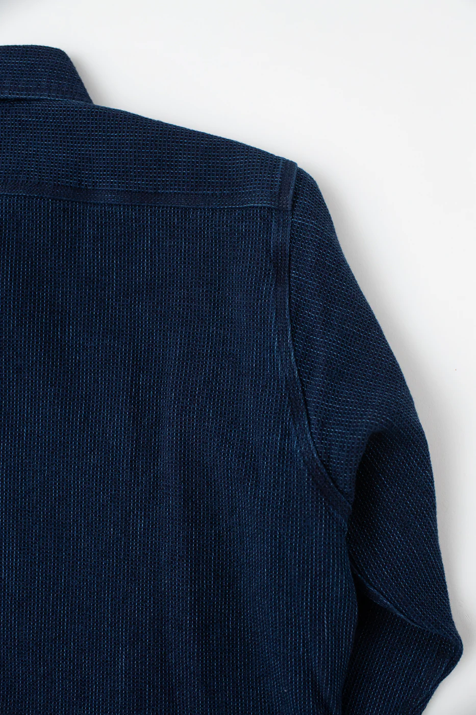 IHSH-96-IND - Waffle Work Shirt - Indigo - Image 5