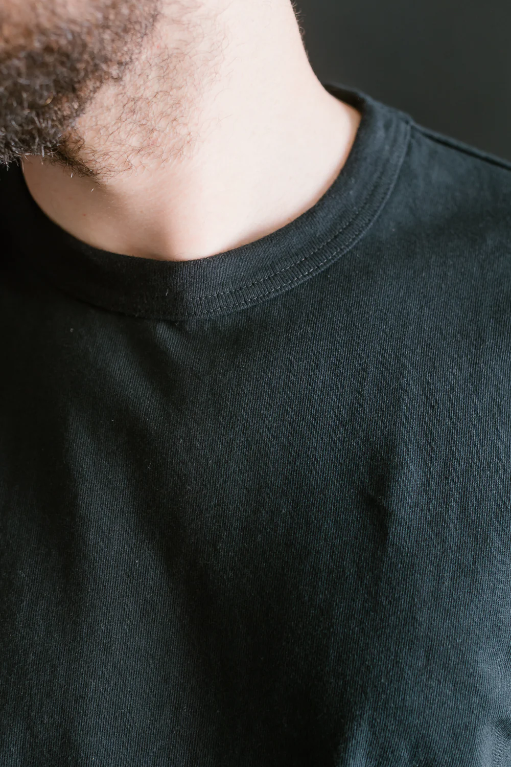 IHT-1610L-BLK - 6.5oz Loopwheel Crew Neck T-Shirt with Longer Body - Black - Image 15