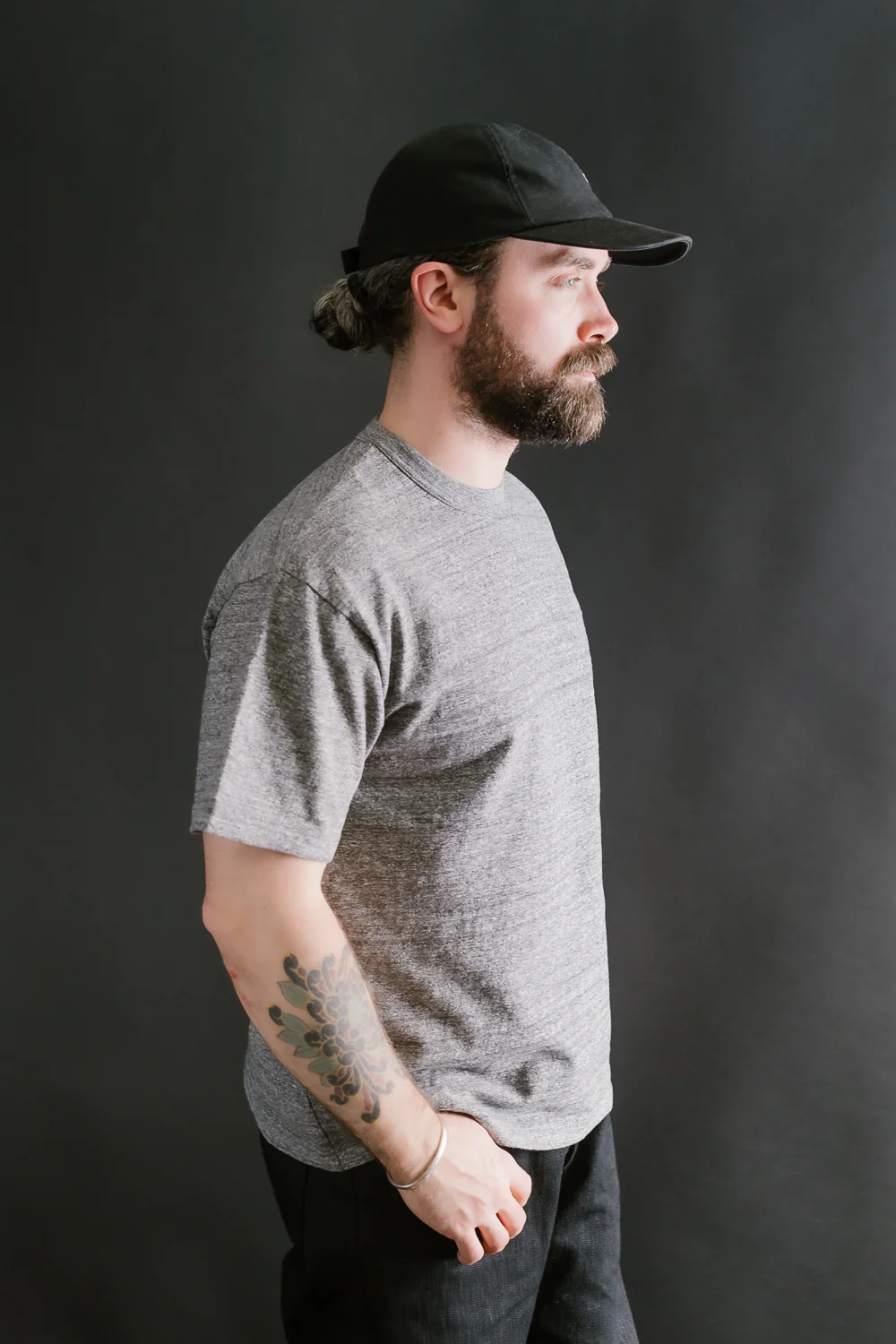 IHT-1610L-GRY - 6.5oz Loopwheel Crew Neck T-Shirt with Longer Body - Grey - Image 10