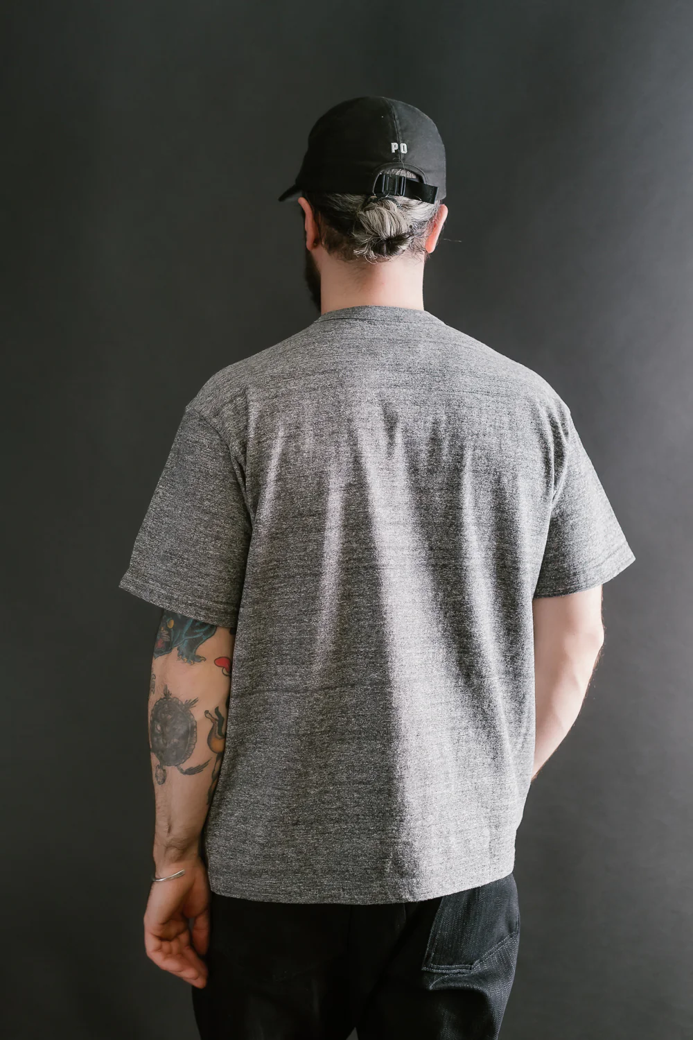 IHT-1610L-GRY - 6.5oz Loopwheel Crew Neck T-Shirt with Longer Body - Grey - Image 12