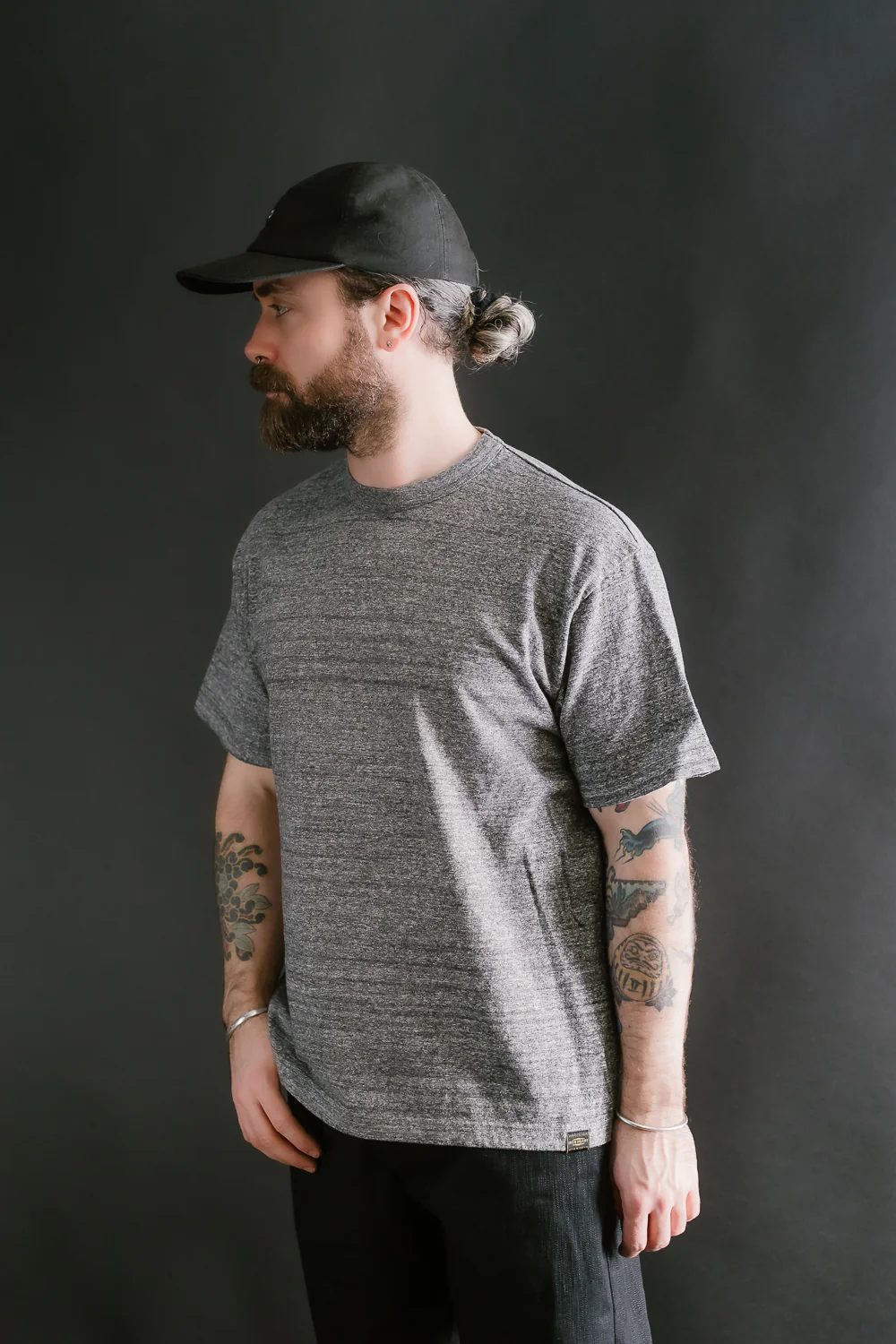 IHT-1610L-GRY - 6.5oz Loopwheel Crew Neck T-Shirt with Longer Body - Grey - Image 14