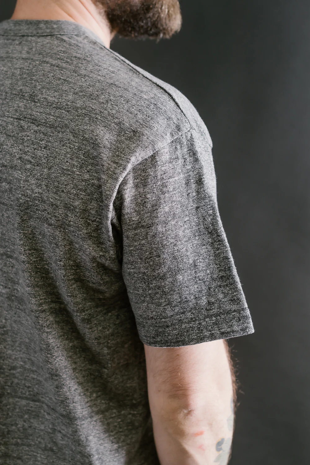 IHT-1610L-GRY - 6.5oz Loopwheel Crew Neck T-Shirt with Longer Body - Grey - Image 19