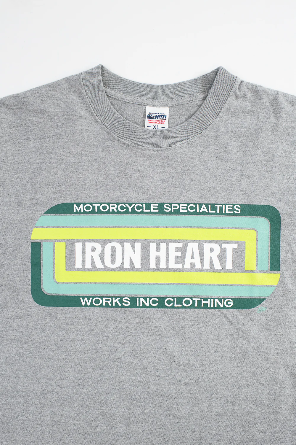 IHT-2405-GRY - 7.5oz Printed Loopwheel Crew Neck T-Shirt - Grey - Image 2